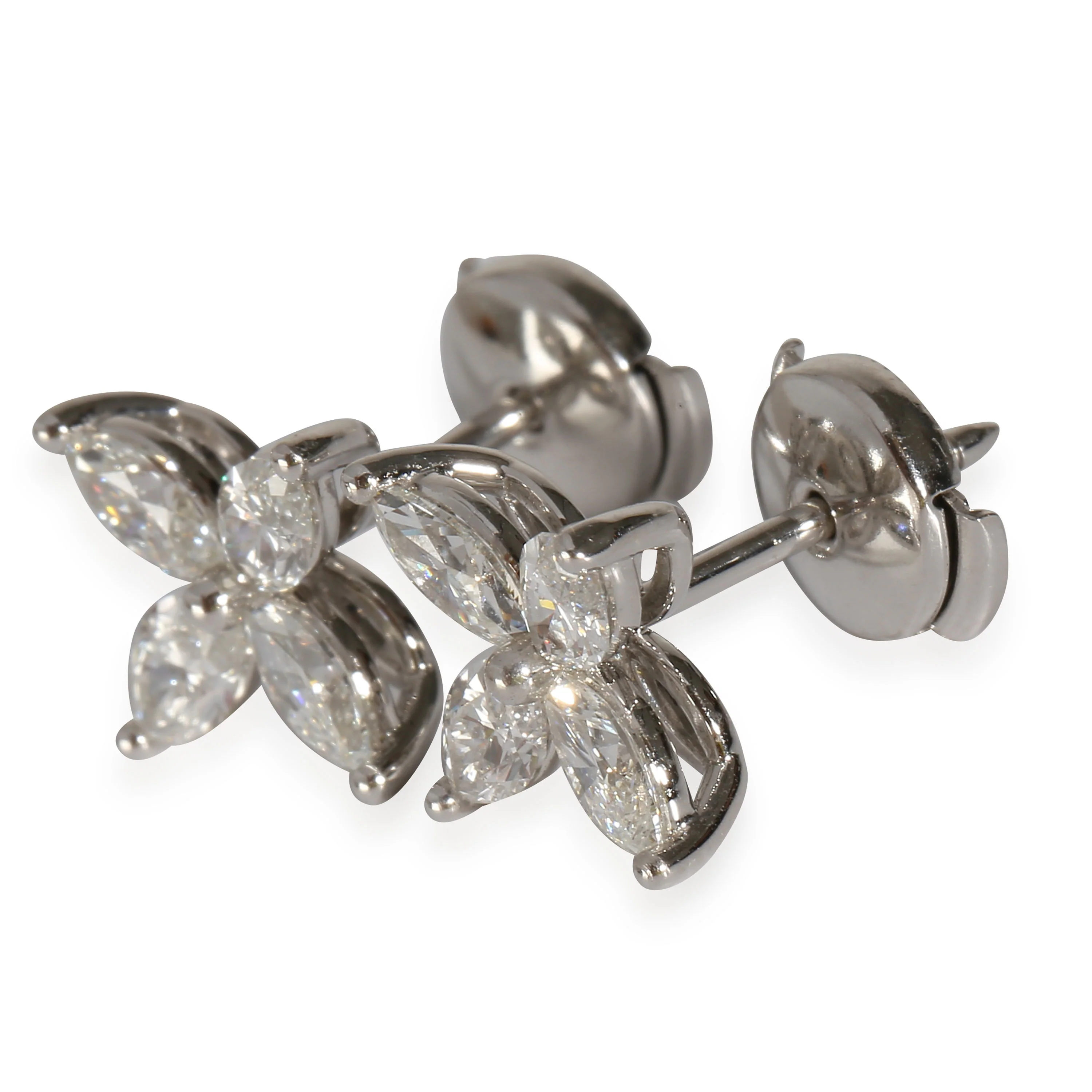 Victoria Earrings in Platinum 1.62 CTW - Image 2