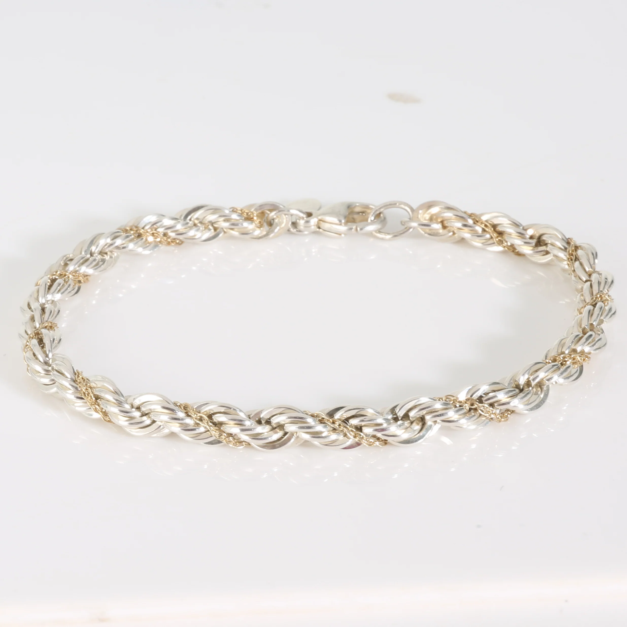 Bracelet in 18k Yellow Gold/Sterling Silver