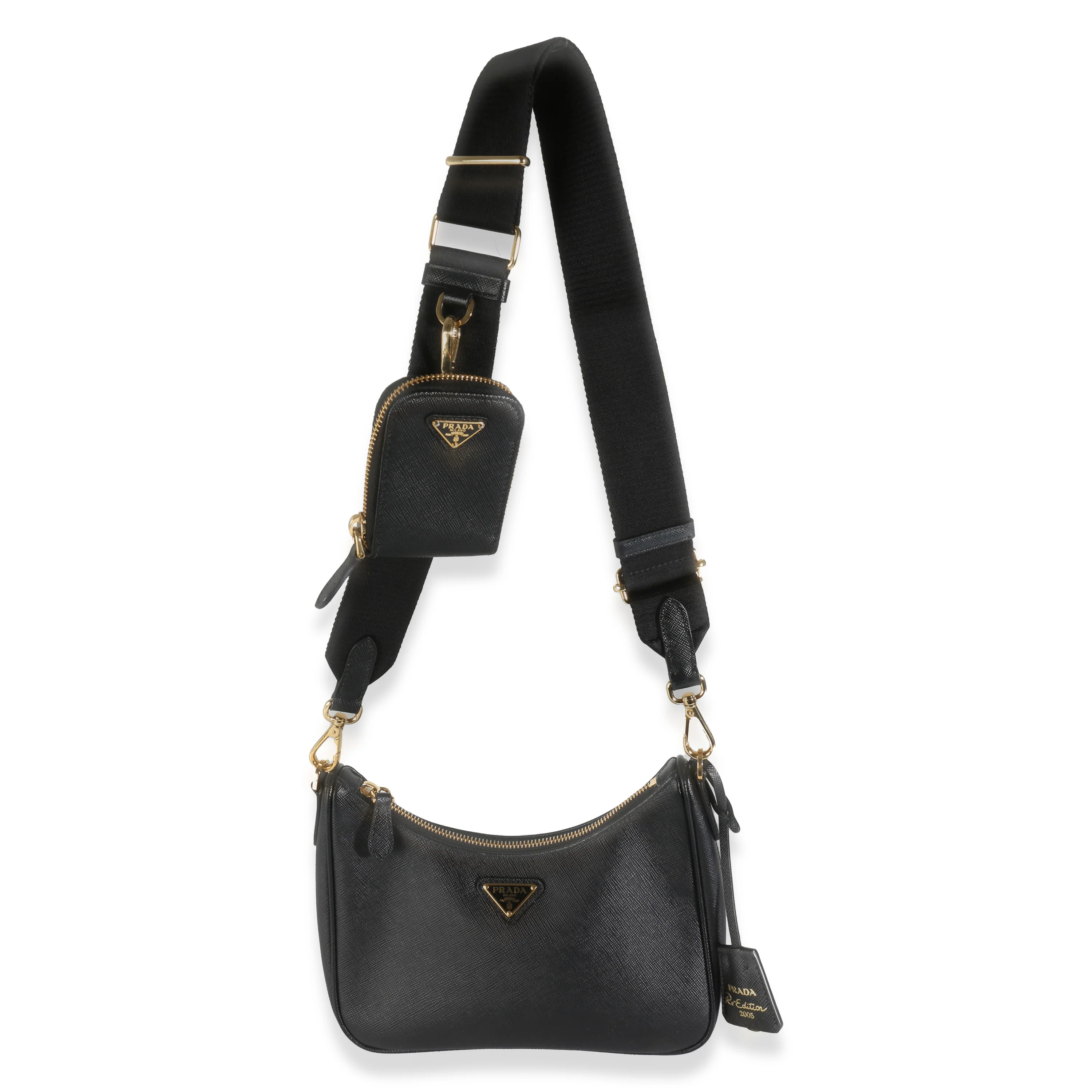 Black Saffiano Re-Edition 2005 Bag - Image 8