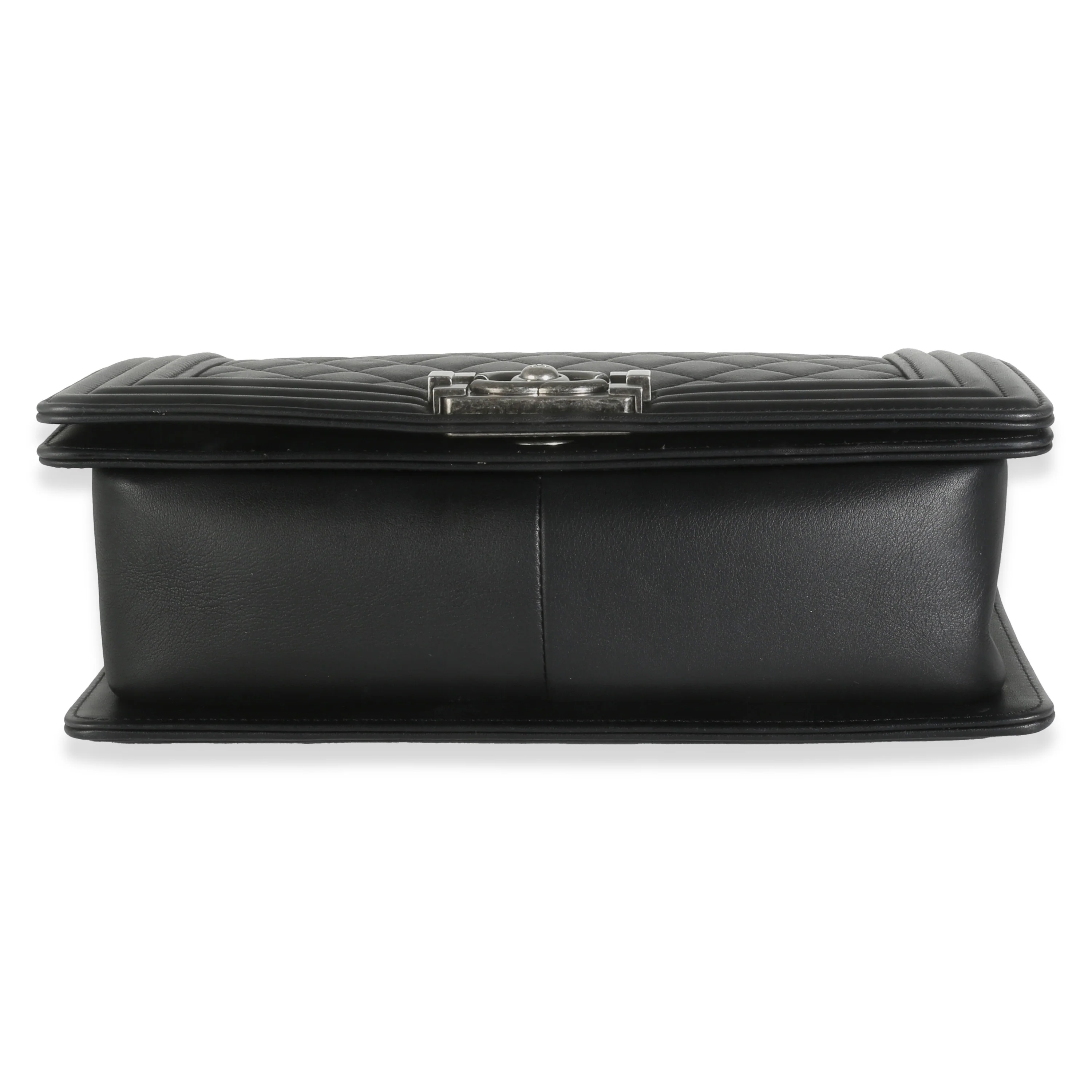 Black Quilted Lambskin Medium Boy Bag - Image 5