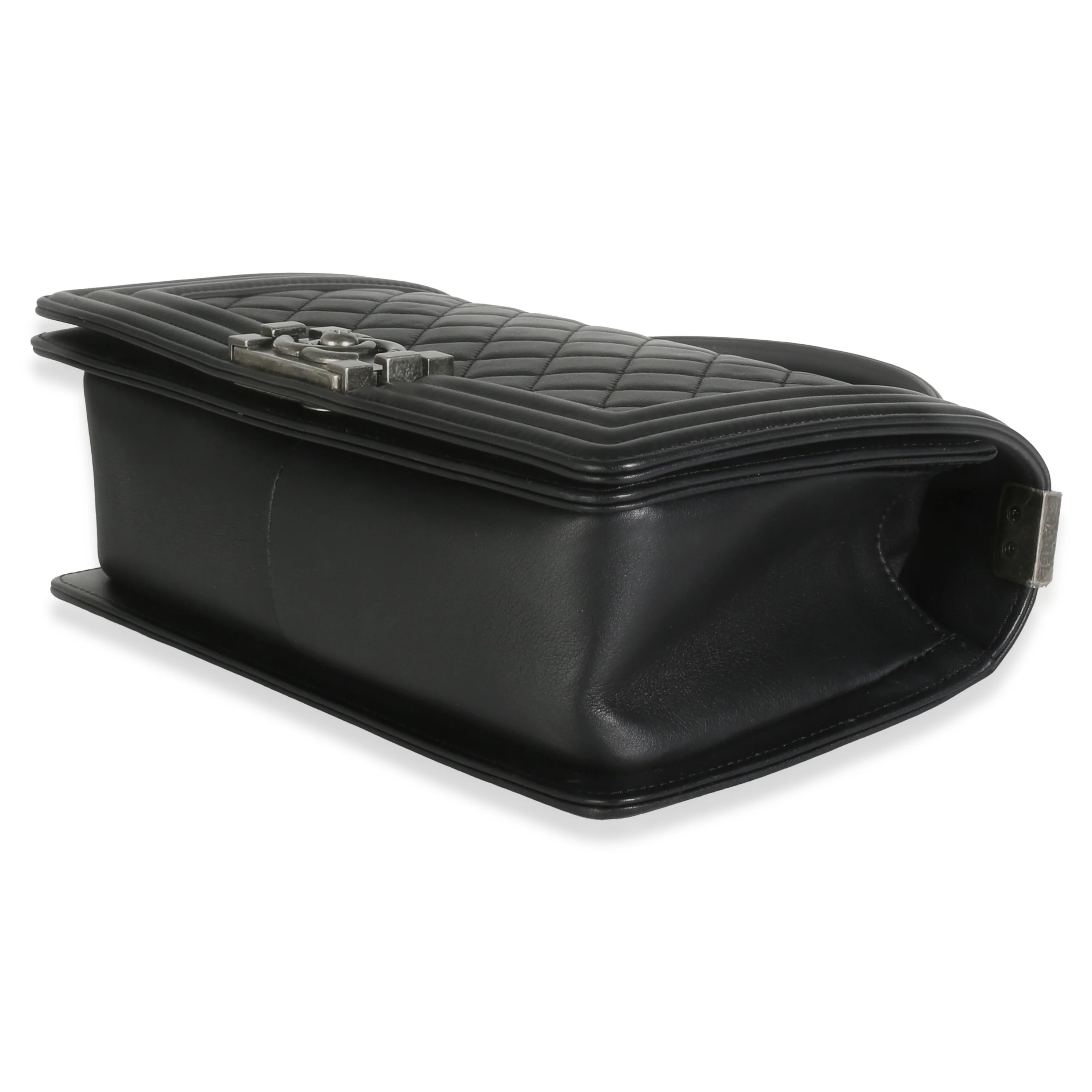Black Quilted Lambskin Medium Boy Bag - Image 7