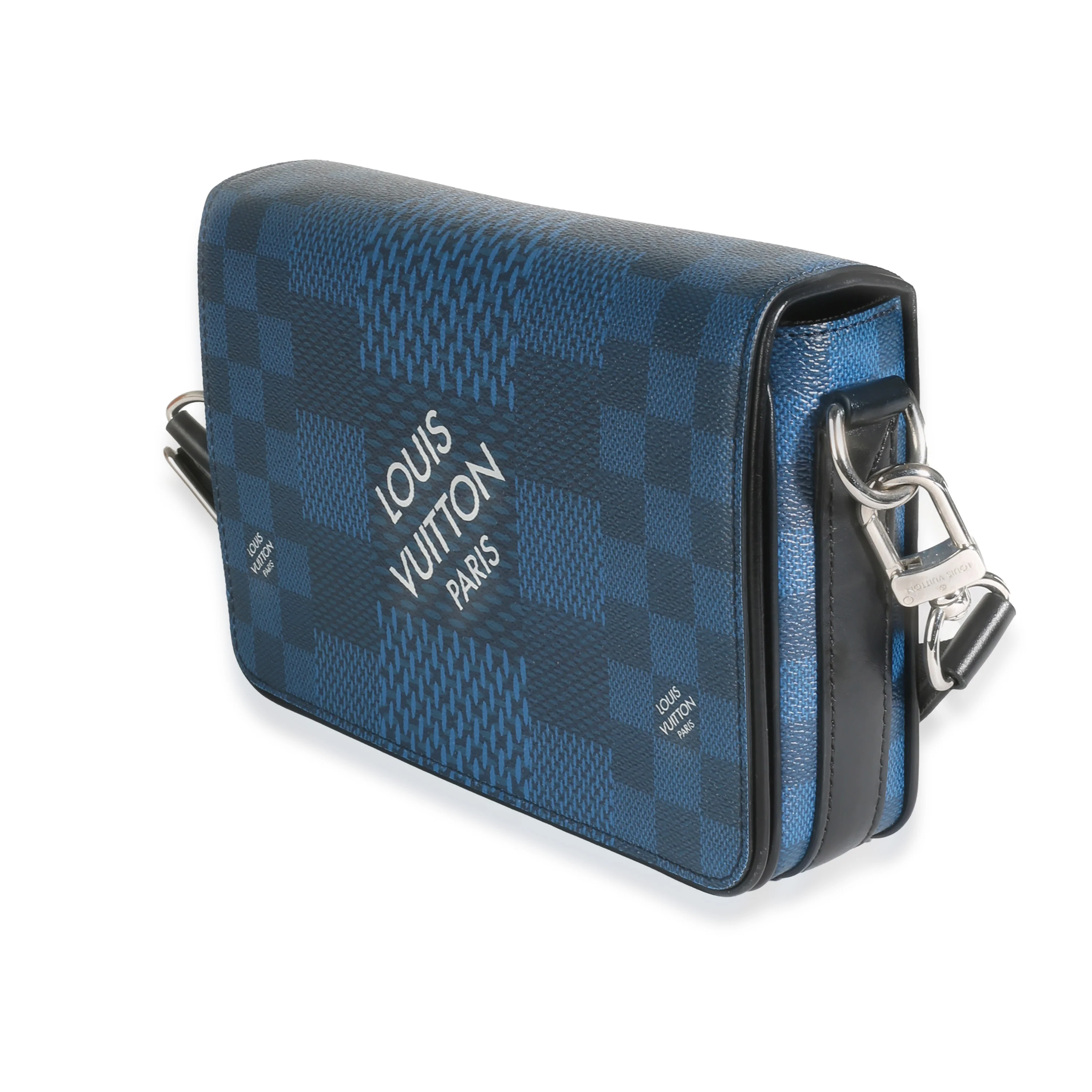 Navy Damier Graphite Canvas 3D Studio Messenger - Image 2