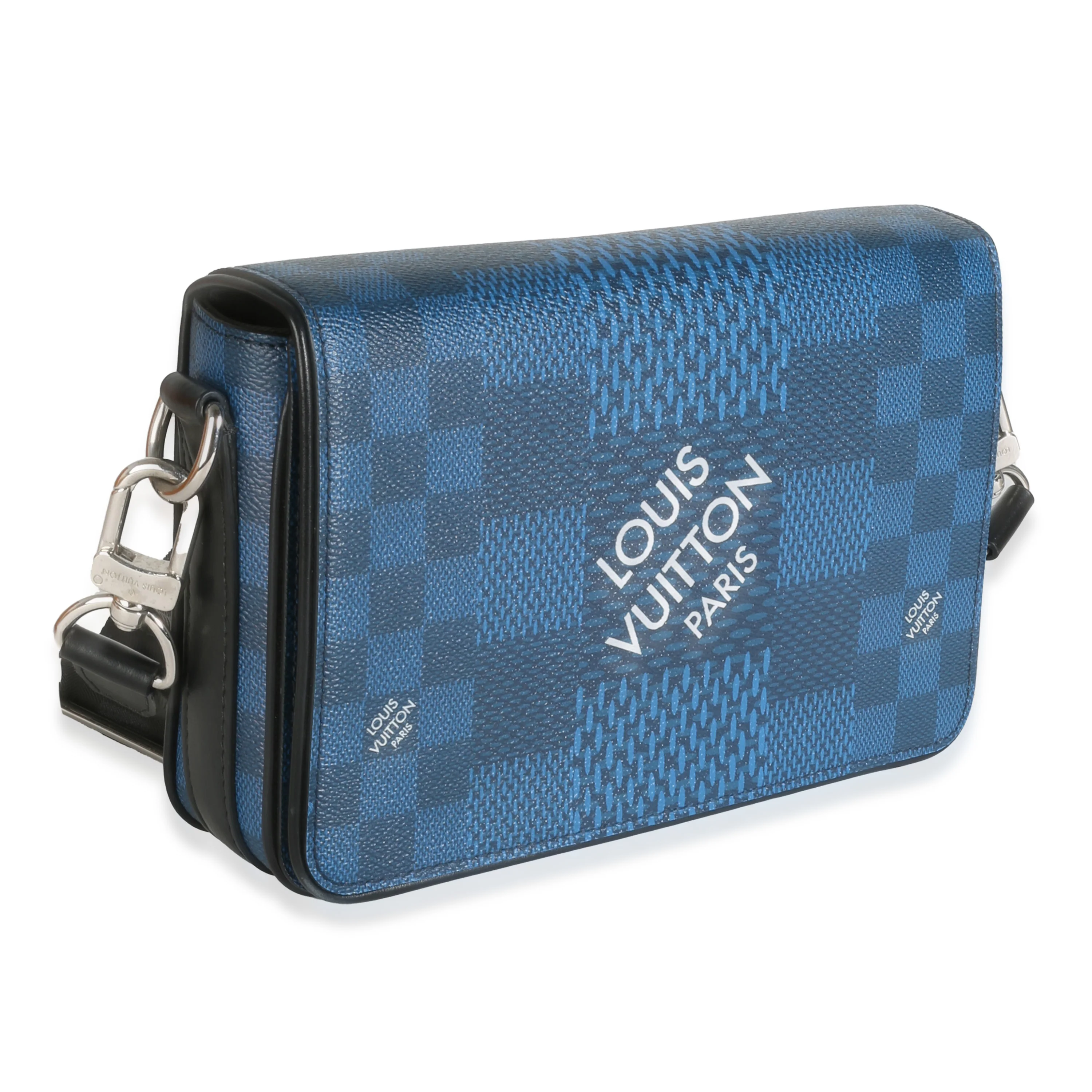 Navy Damier Graphite Canvas 3D Studio Messenger - Image 3