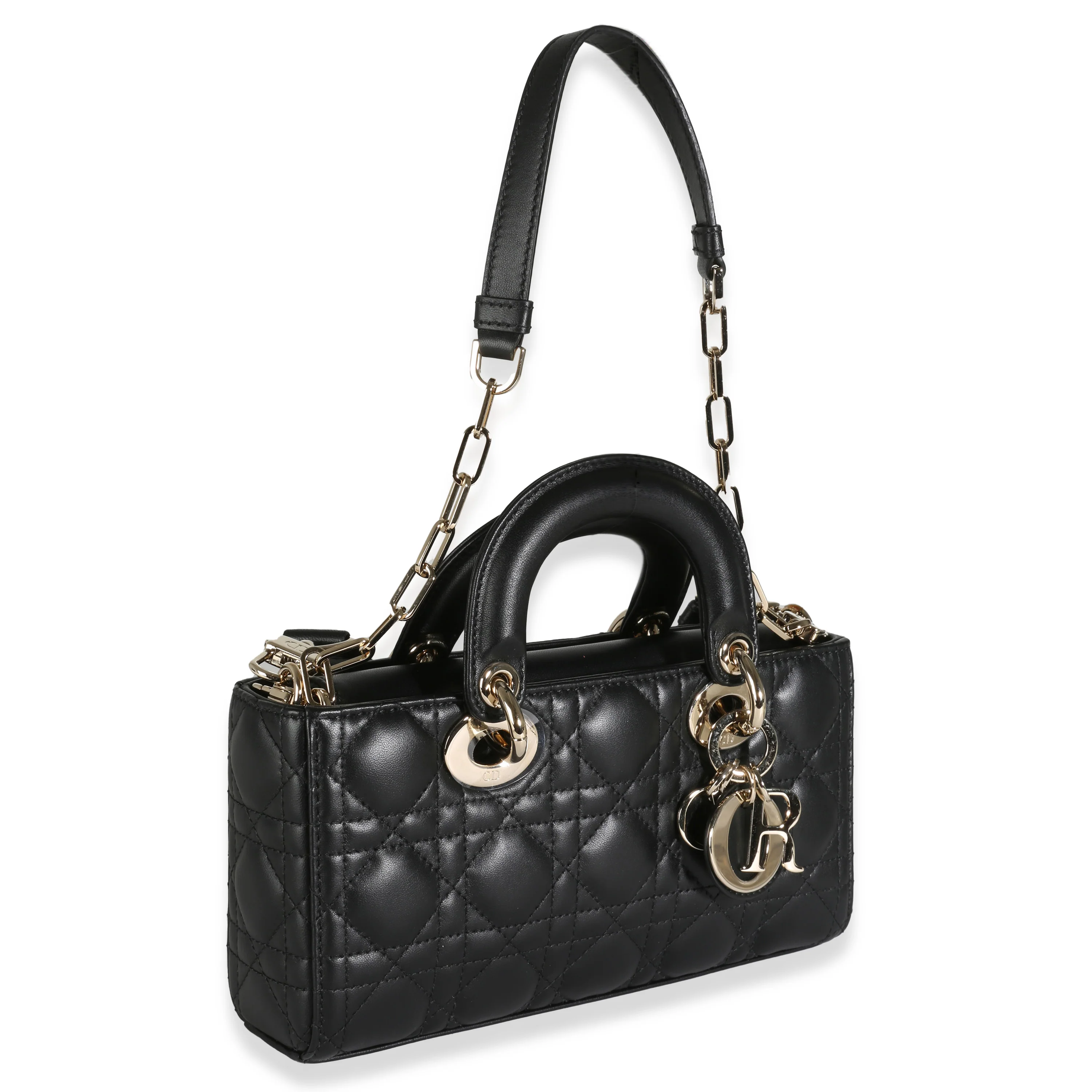 Black Quilted Cannage Lambskin Small Lady D-Joy - Image 3