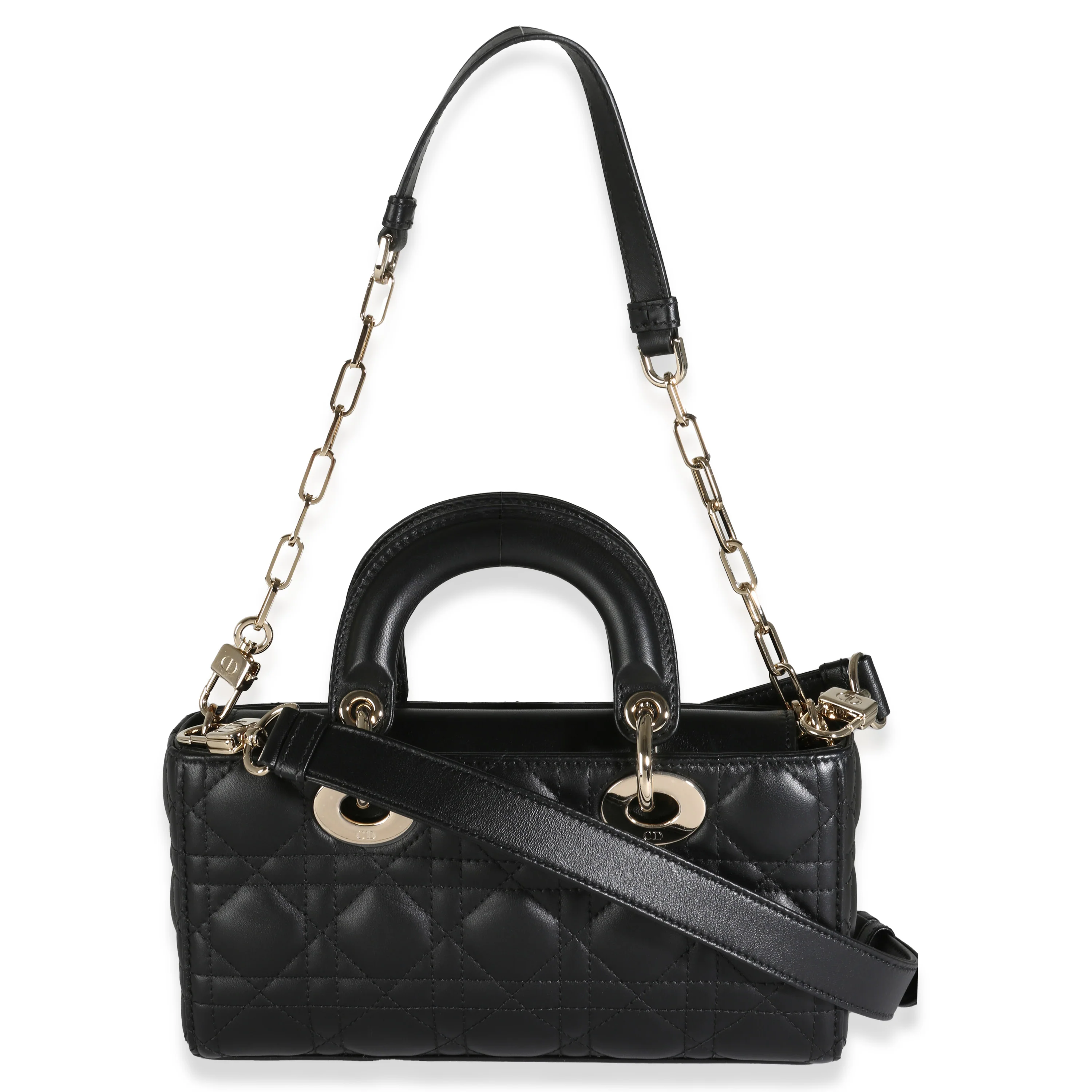 Black Quilted Cannage Lambskin Small Lady D-Joy - Image 4