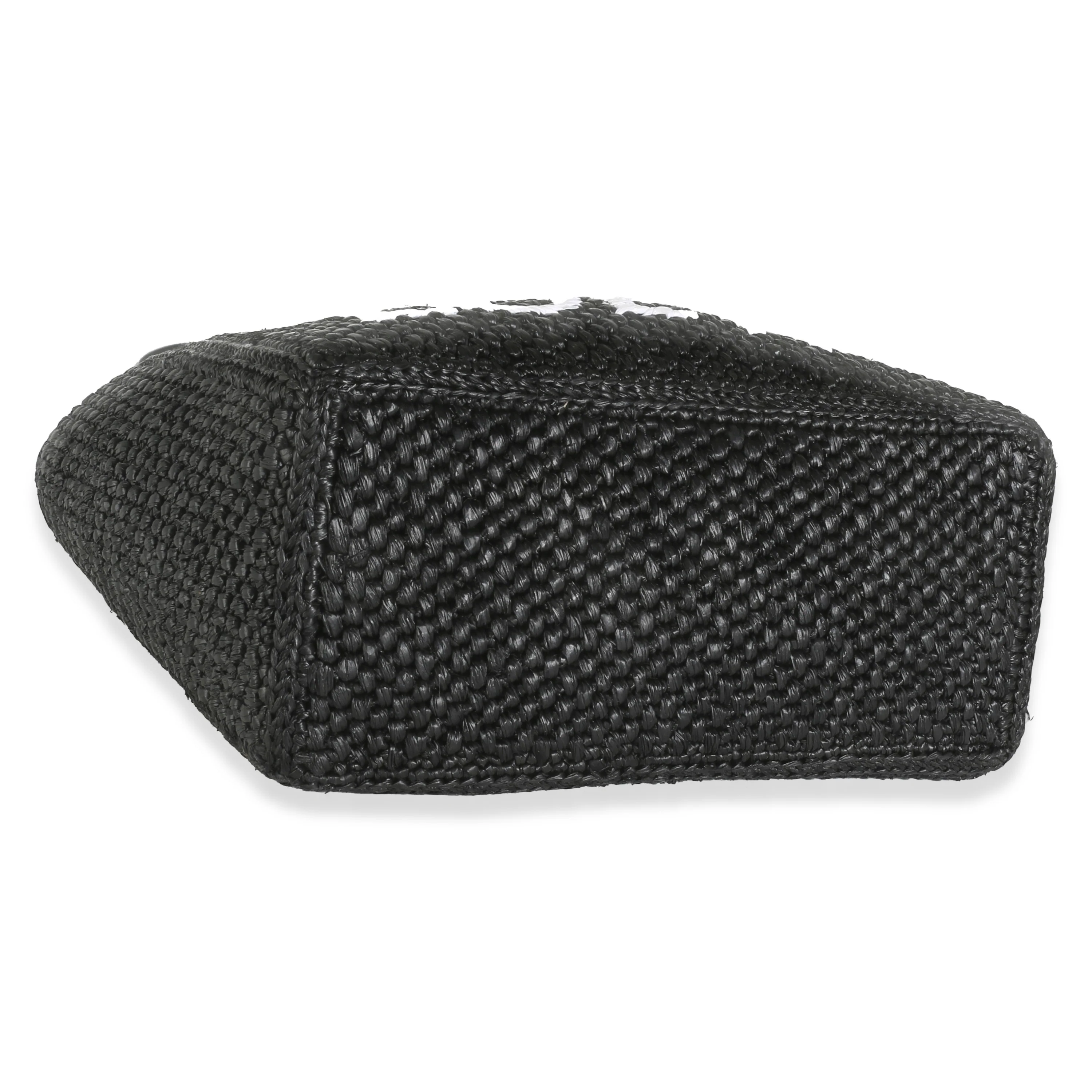 Black Raffia Blend Small Loewe Font Tote - Image 8