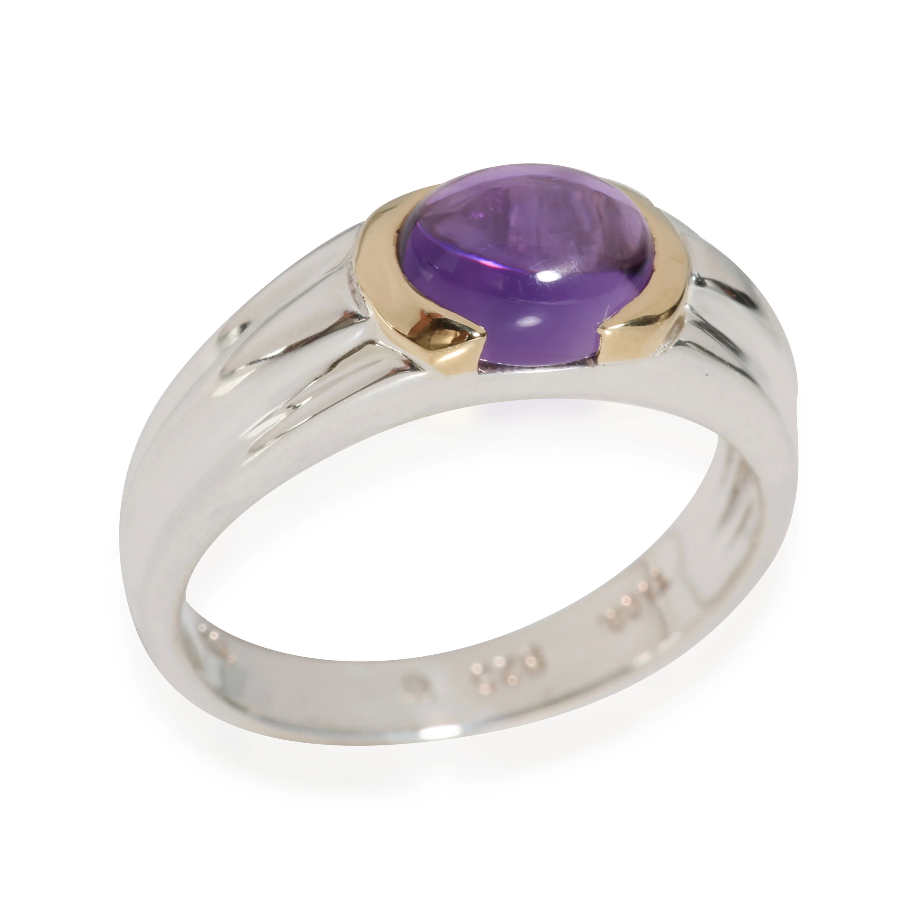 Amethyst Fashion Ring in 18k Yellow Gold/Sterling Silver - Image 3