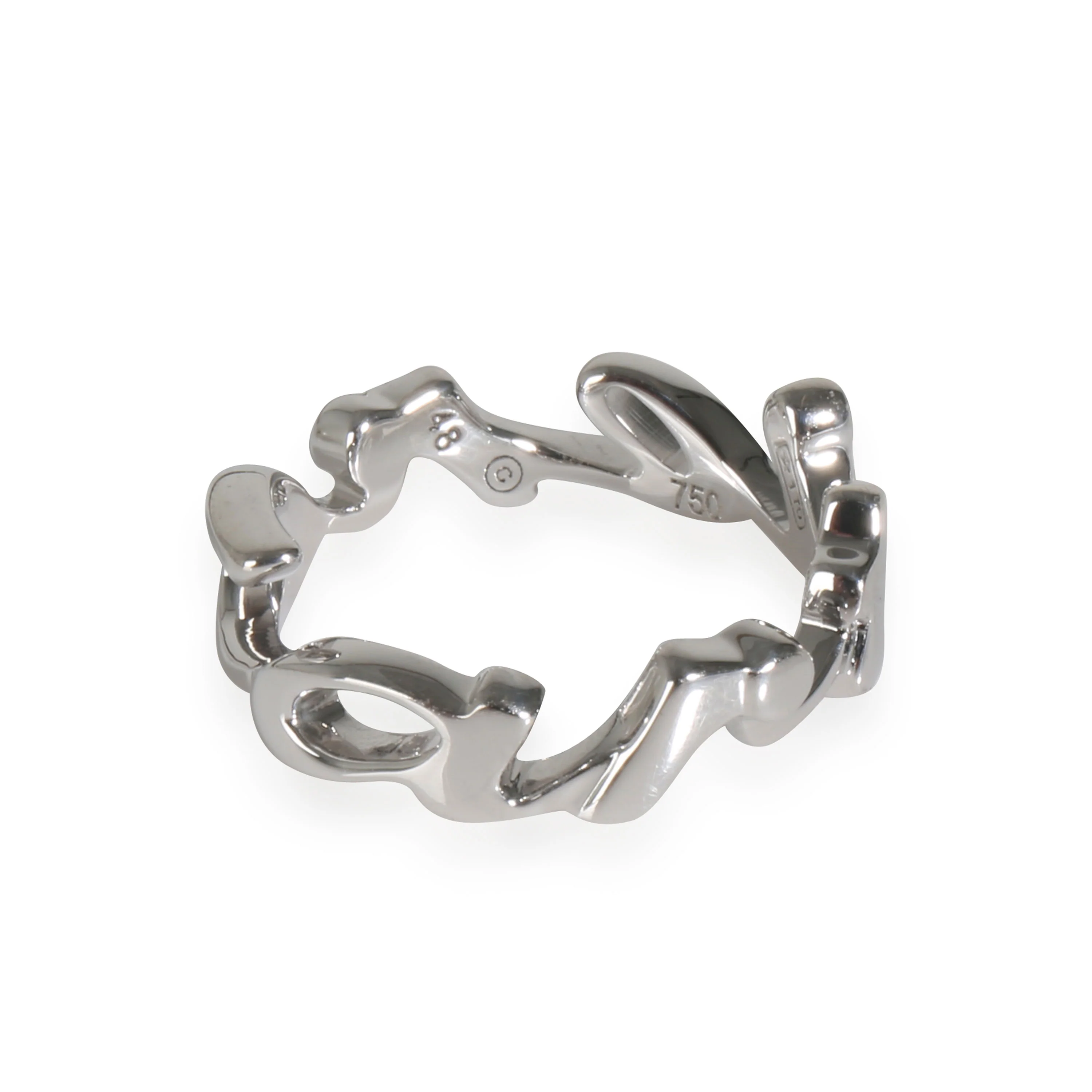 Script Signature Ring (White Gold) - Image 2
