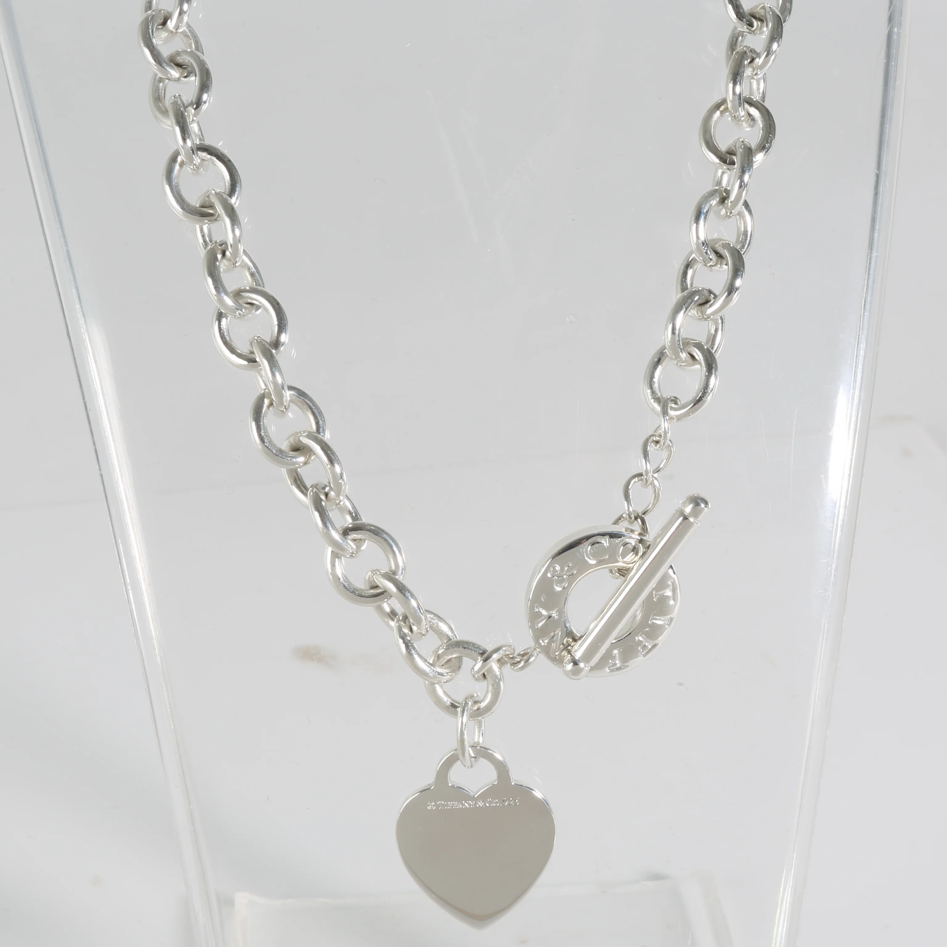 Heart Tag Necklace in Sterling Silver