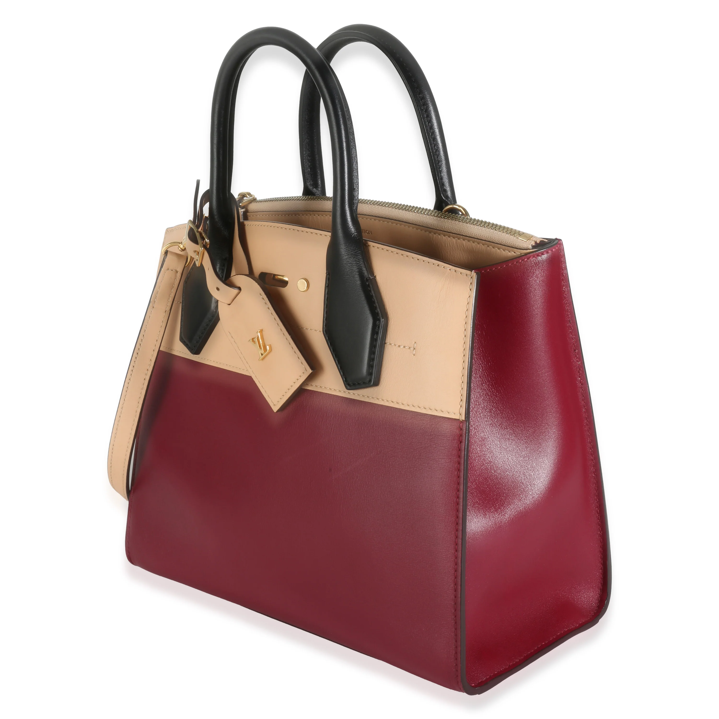 Beige Bordeaux Calfskin City Steamer PM - Image 2