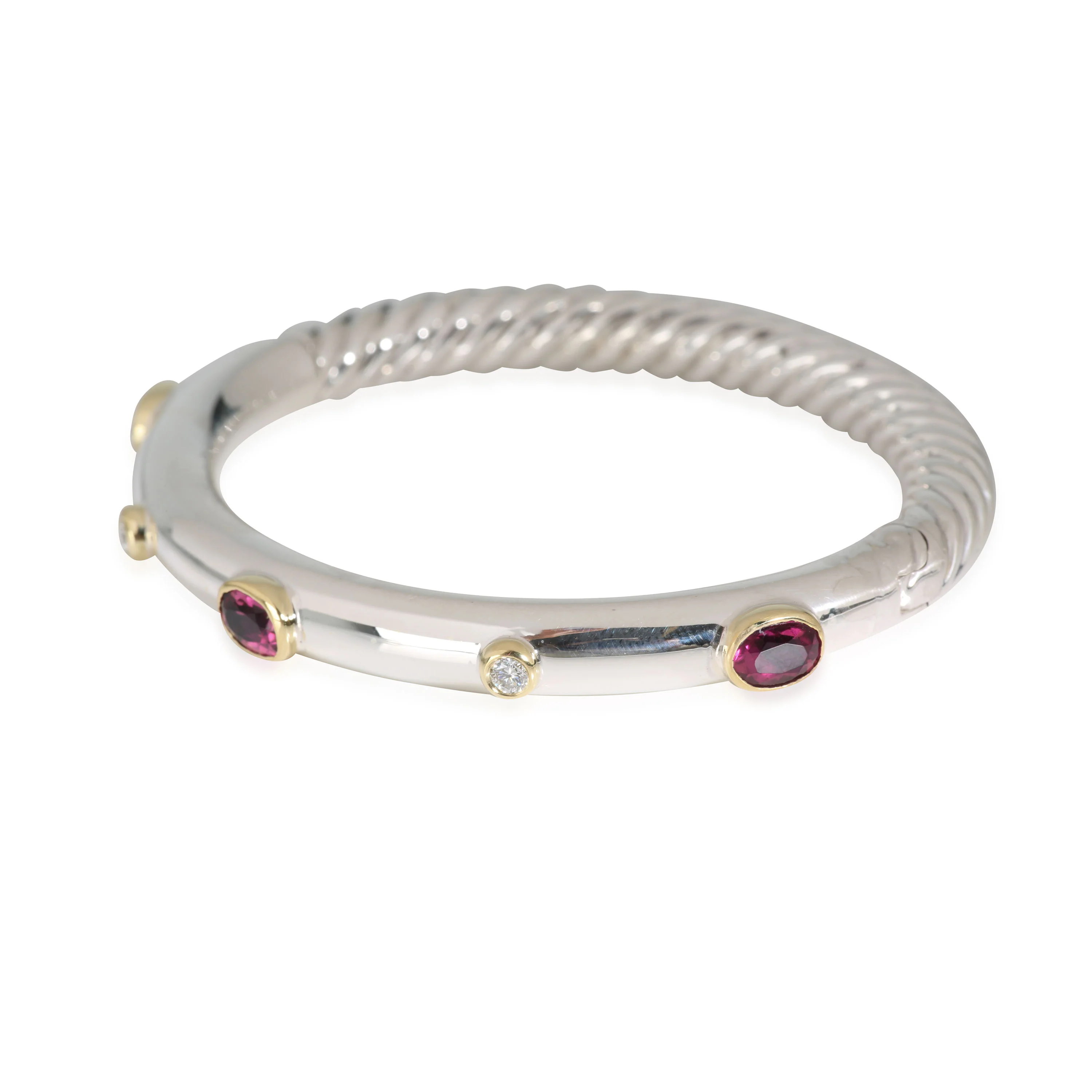 Tourmaline Bracelet in 18k Yellow Gold/Sterling Silver 0.16 CTW - Image 2