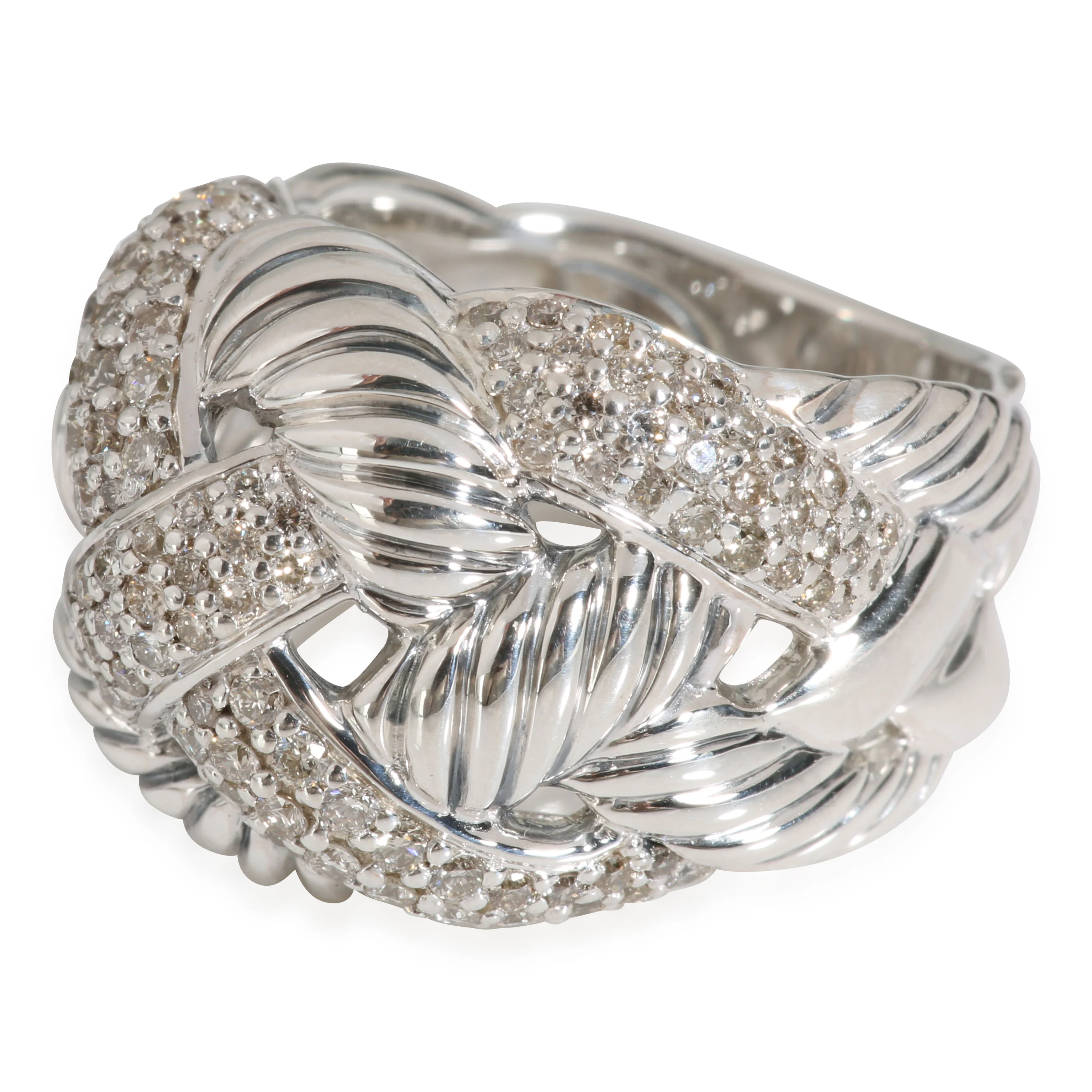 Woven Cable Ring in  Sterling Silver 1.21 CTW - Image 2