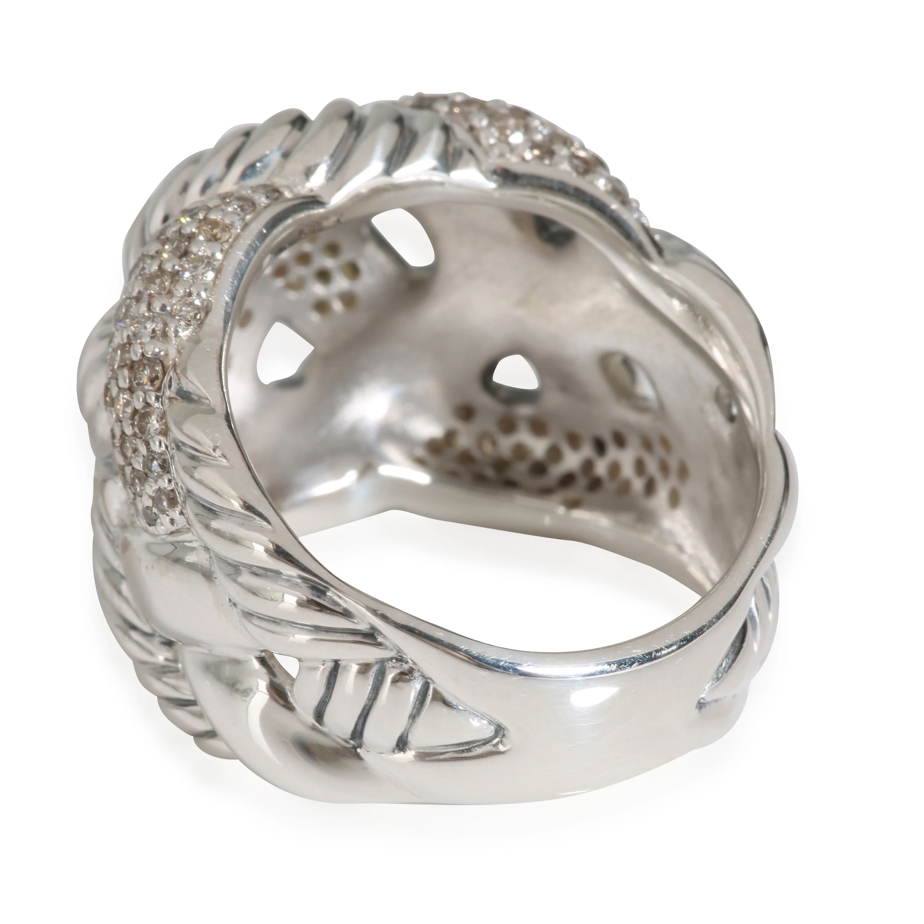 Woven Cable Ring in  Sterling Silver 1.21 CTW - Image 4