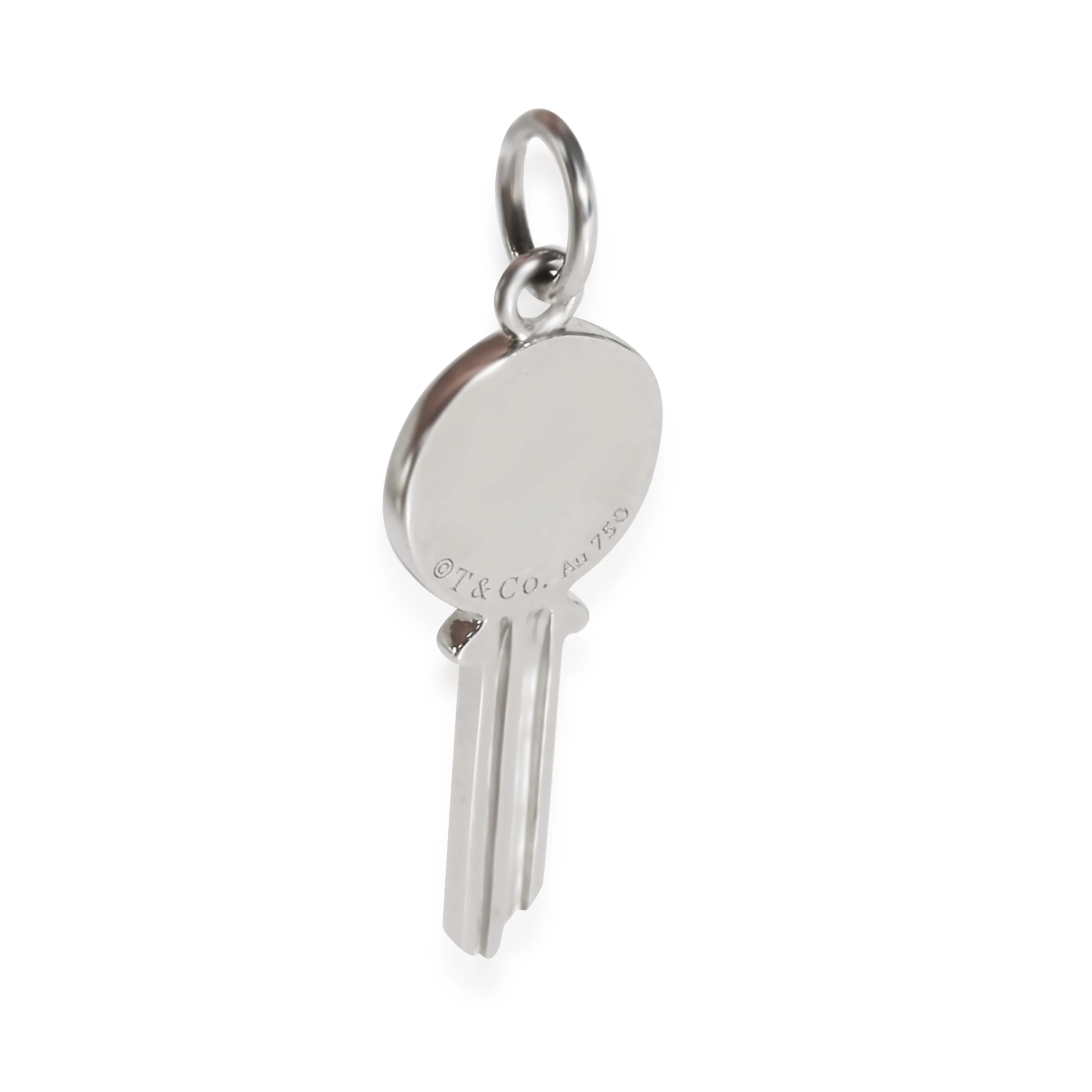 Mini Diamond Key Charm in 18k White Gold 0.04 CTW - Image 3