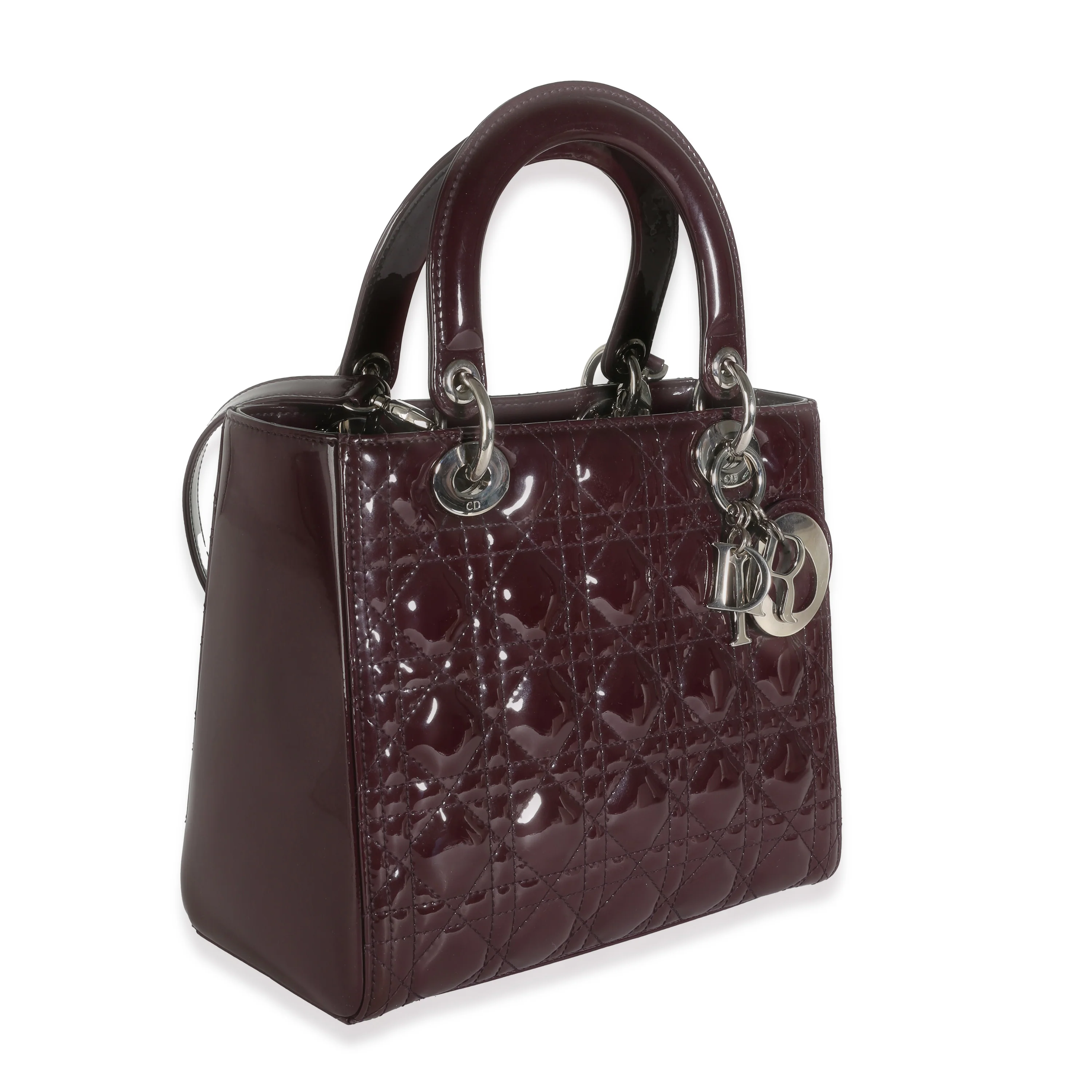 Purple Patent Cannage Medium Lady Dior - Image 3