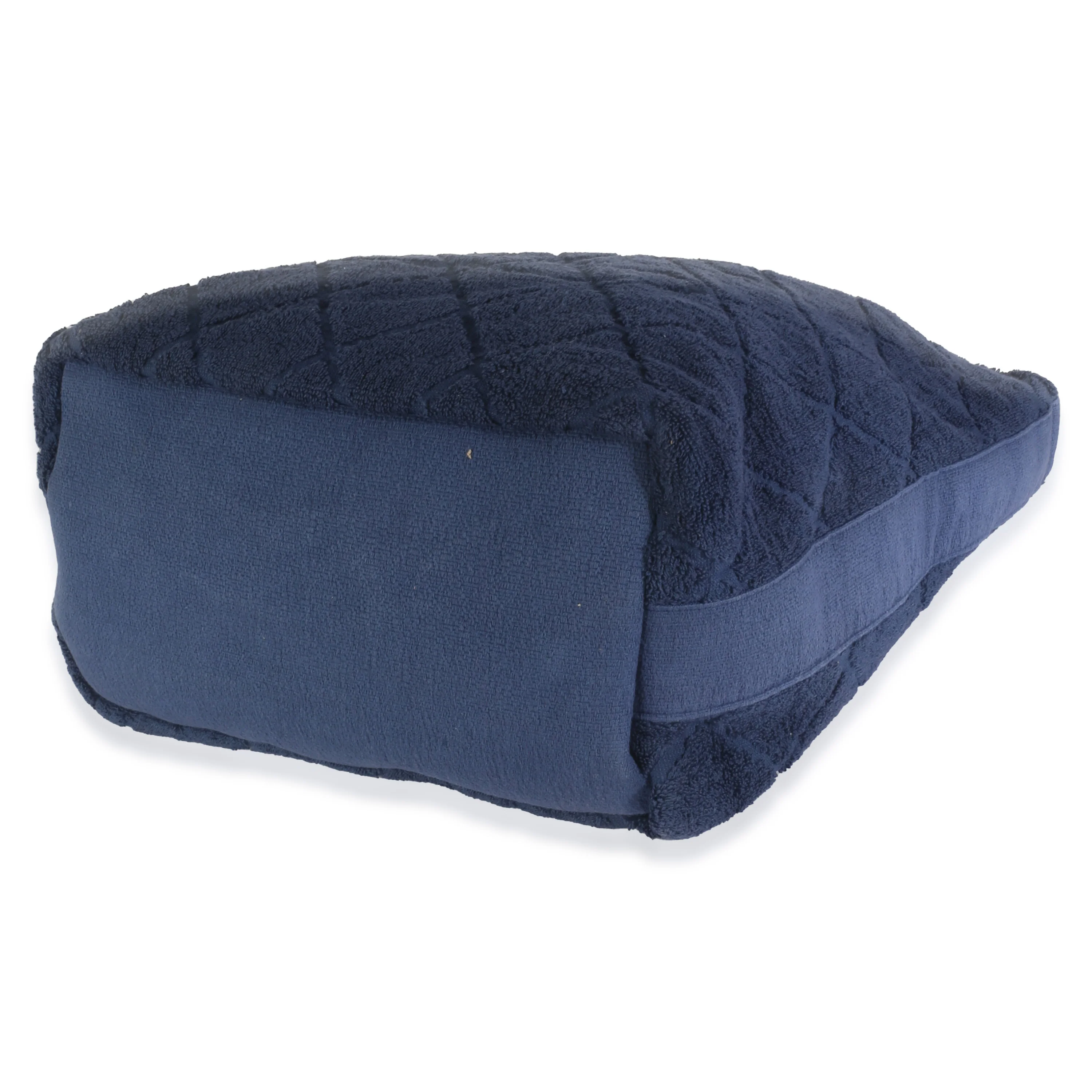 Navy Quilted Terry Cloth CC Tote - Image 6