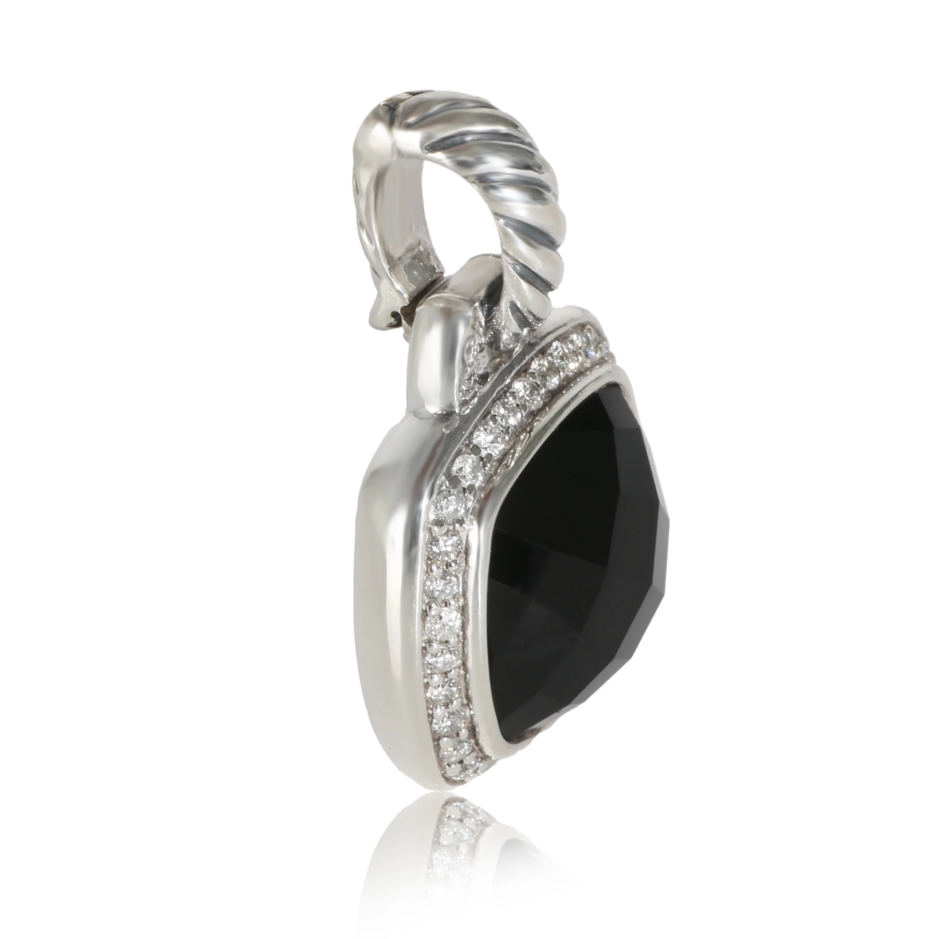 Albion Onyx Pendant in  Sterling Silver 0.22 CTW - Image 2
