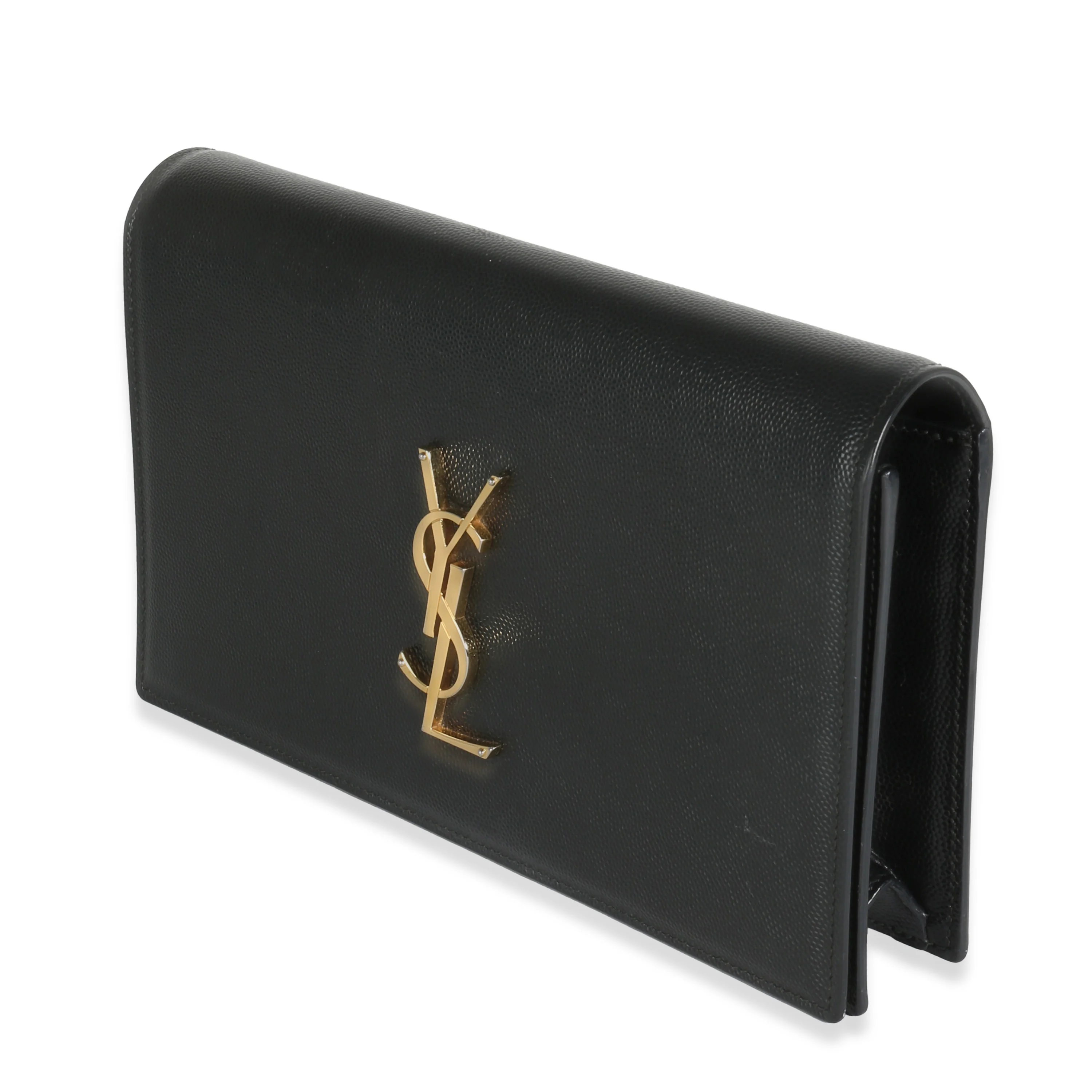 Black Grain De Poudre Kate Clutch - Image 2
