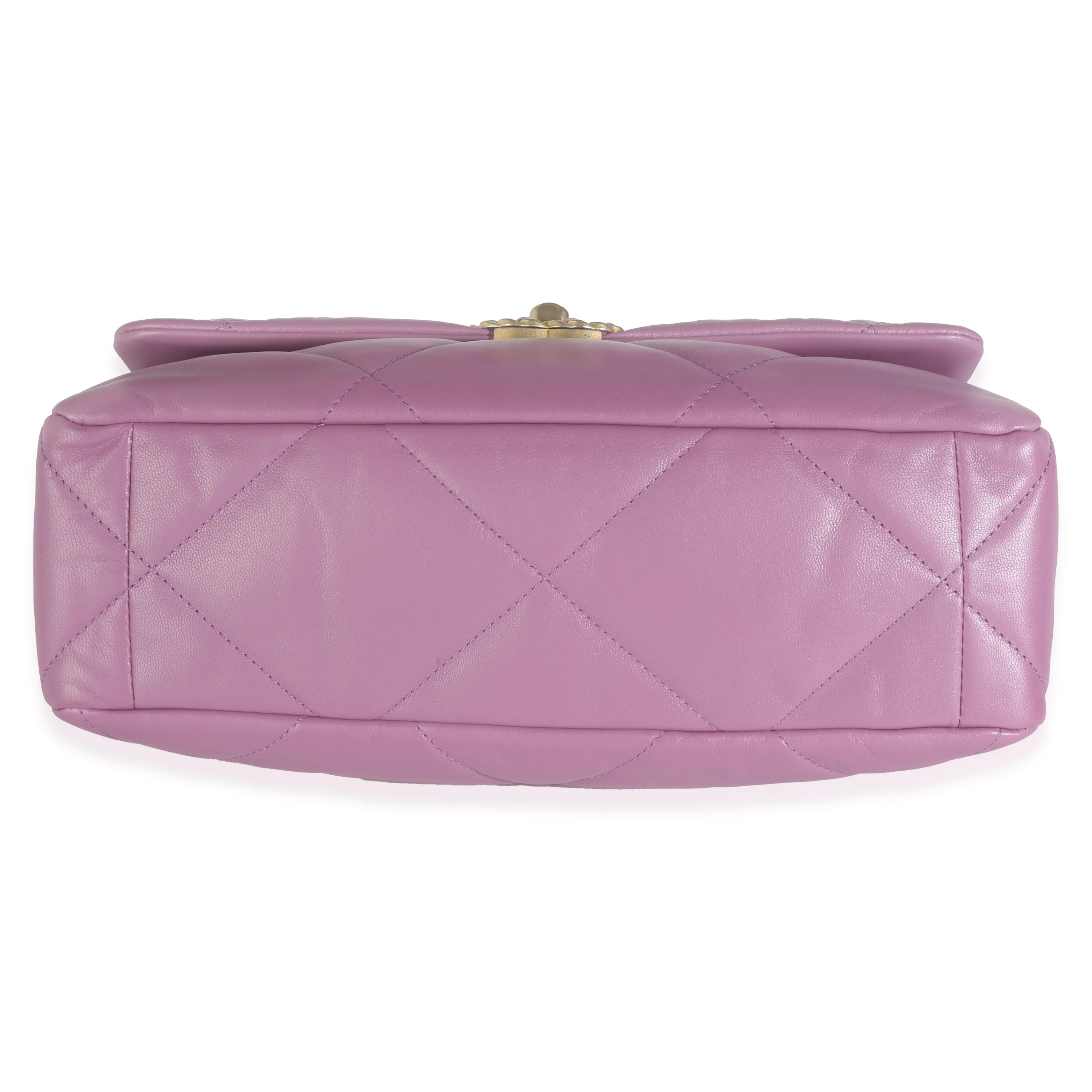 20B Purple Quilted Lambskin Large Chanel 19 Flap Bag - Image 5