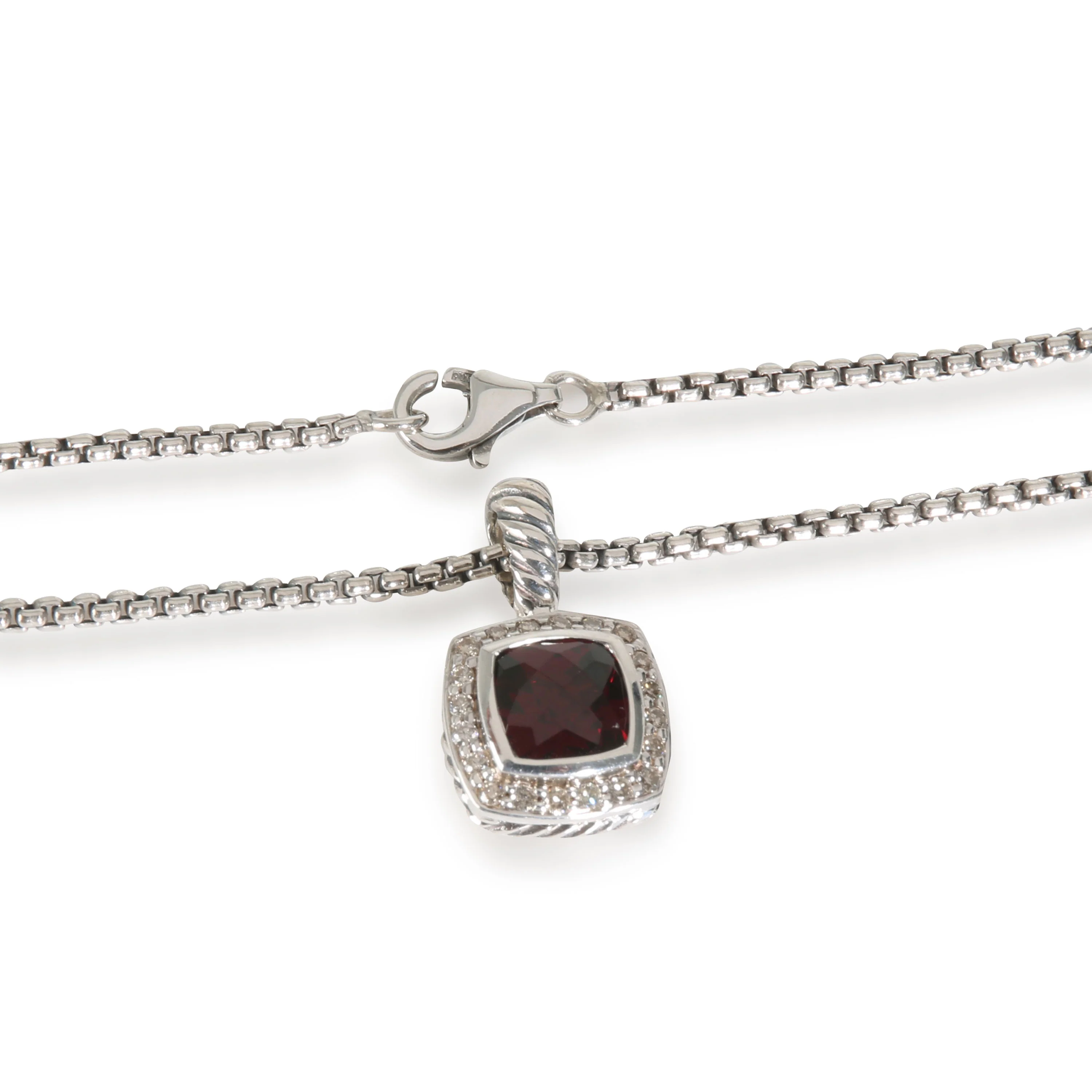Albion Garnet Pendant in  Sterling Silver 0.17 CTW - Image 3