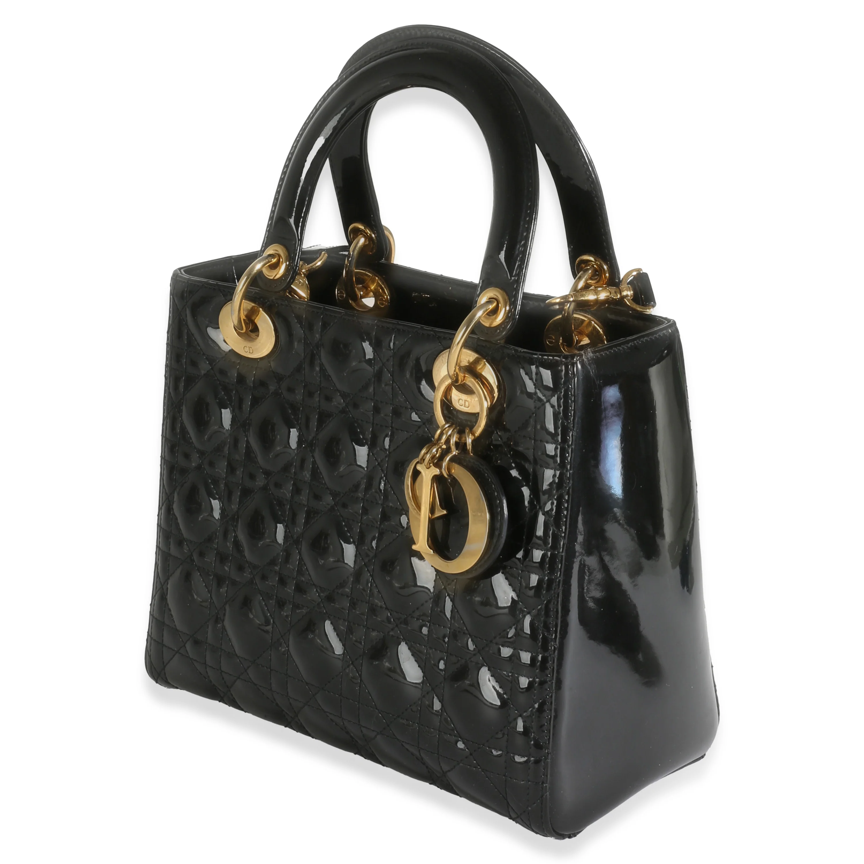 Black Patent Cannage Medium Lady Dior - Image 2