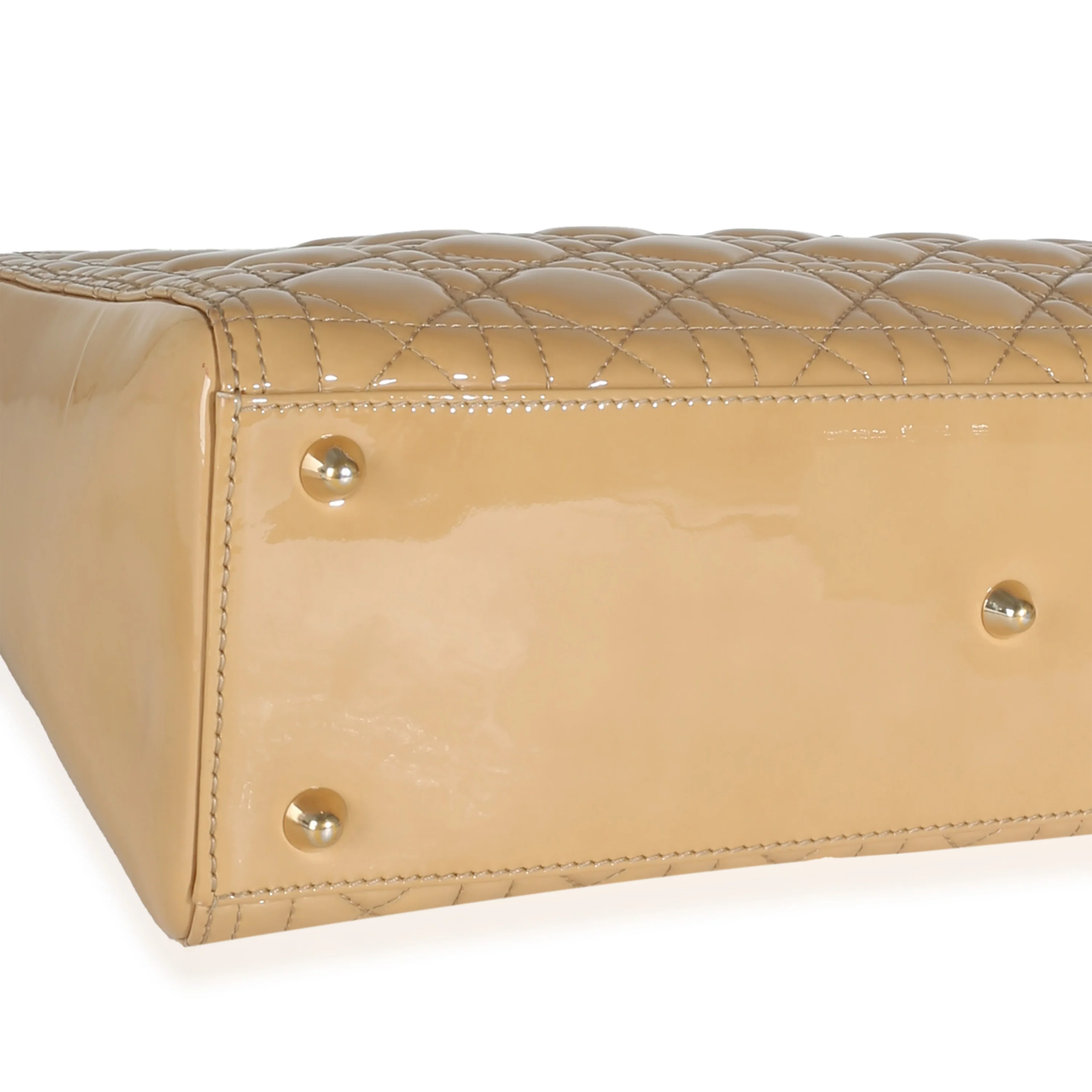 Beige Patent Cannage Large Lady Dior - Image 5