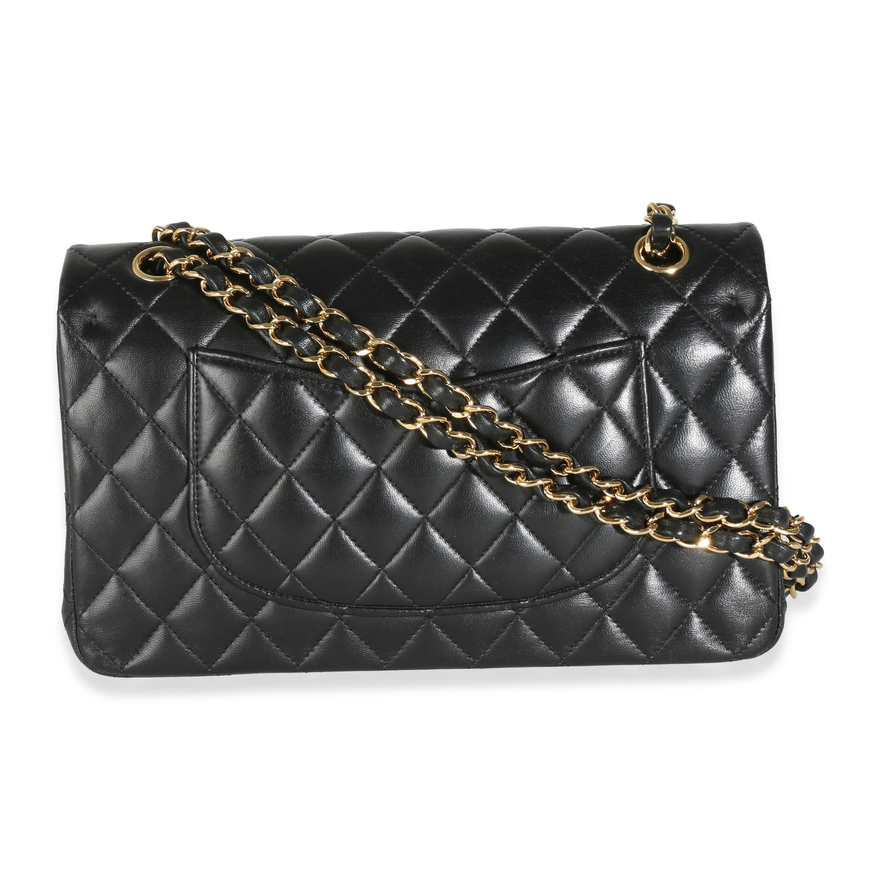 Black Quilted Lambskin Medium Classic Double Flap Bag - Image 4