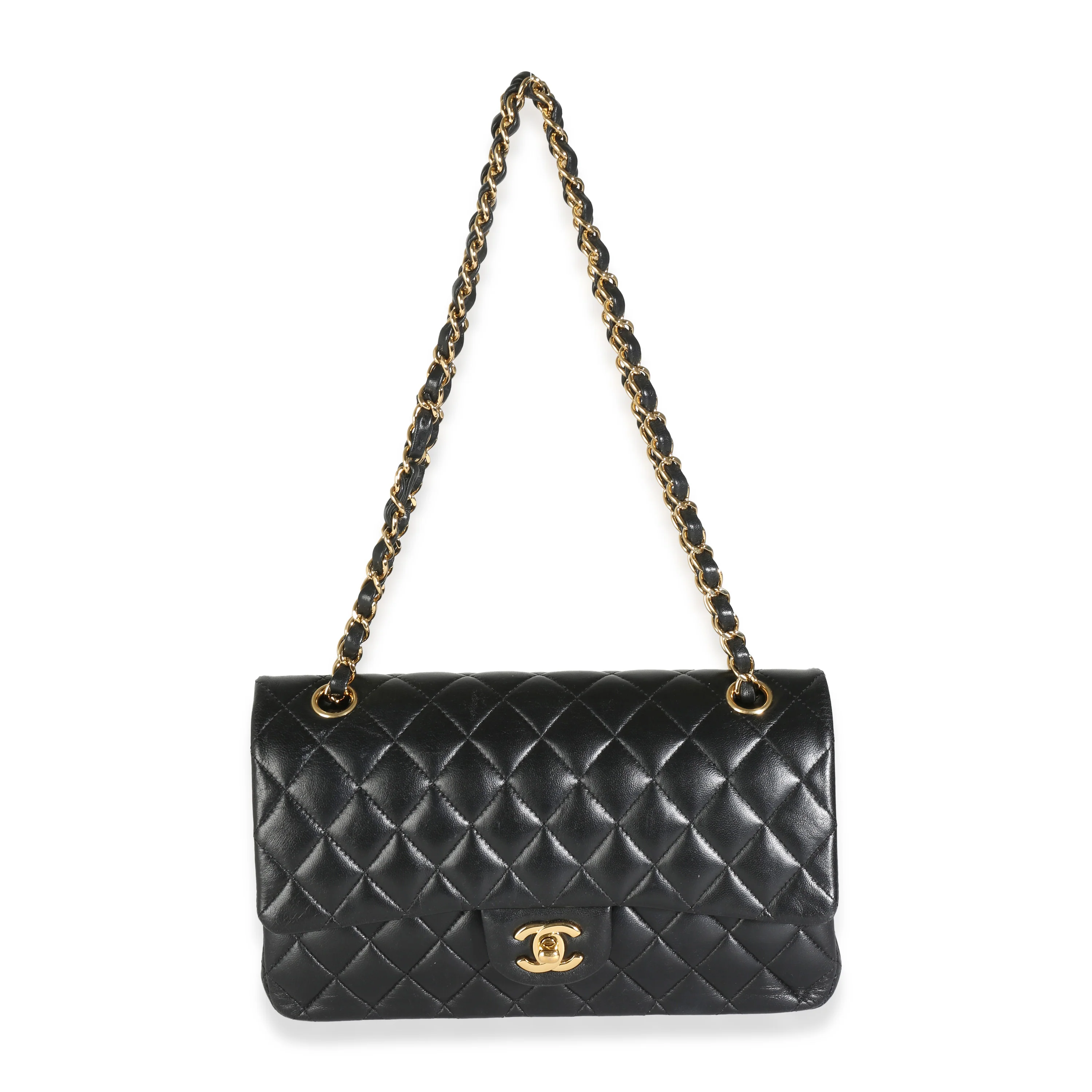 Black Quilted Lambskin Medium Classic Double Flap Bag - Image 7