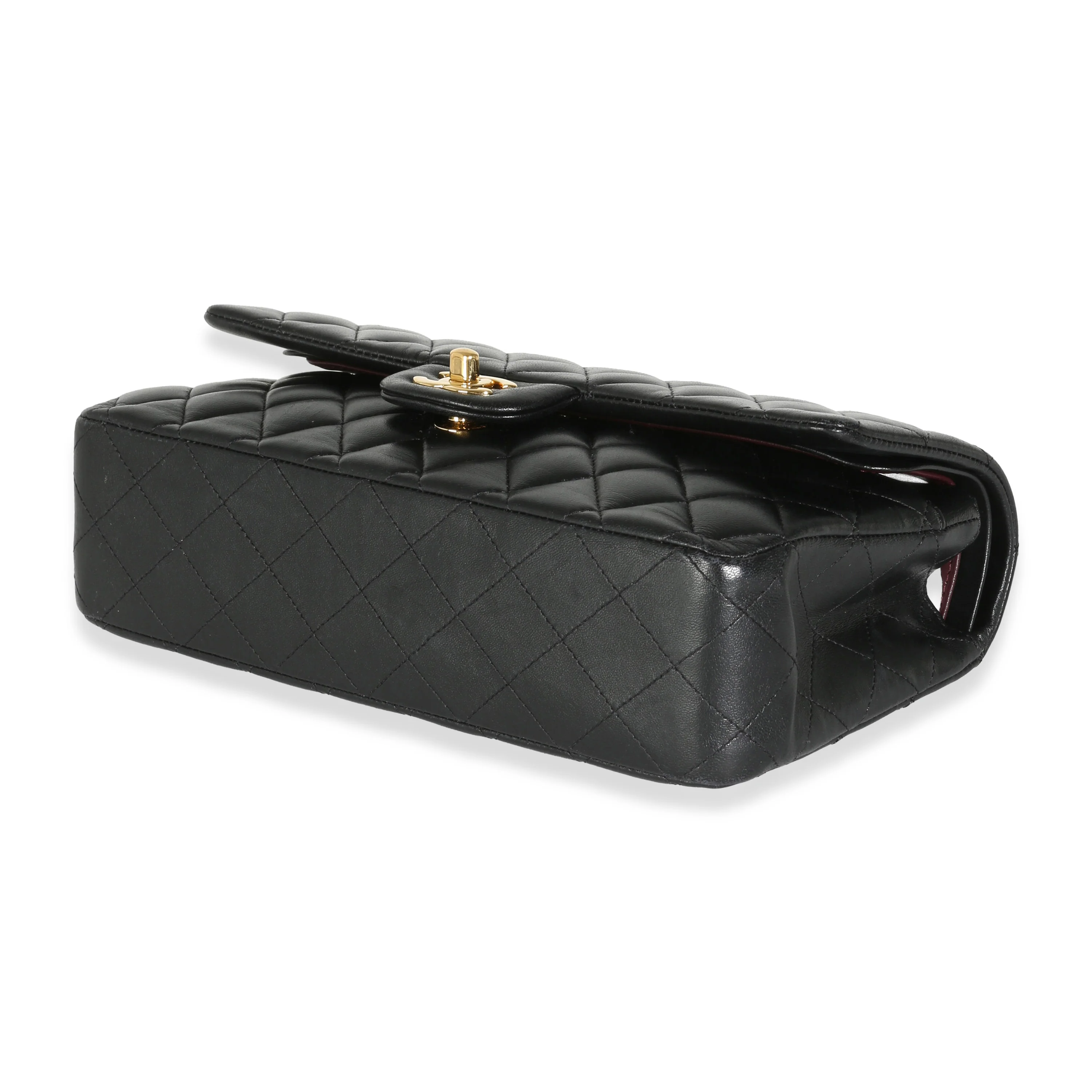 Black Quilted Lambskin Medium Classic Double Flap Bag - Image 8