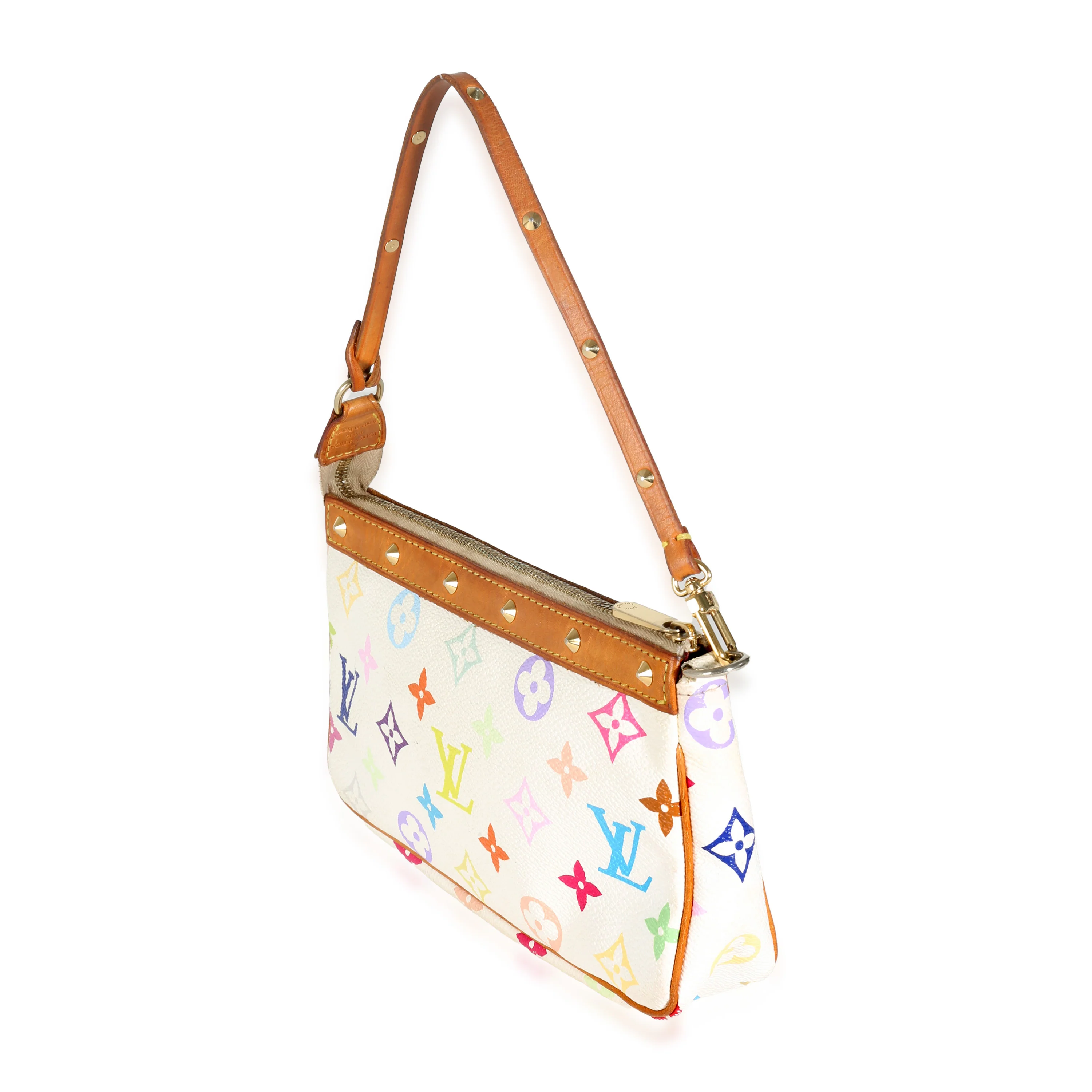 White Multicolor Monogram Canvas Pochette Accessoires - Image 2
