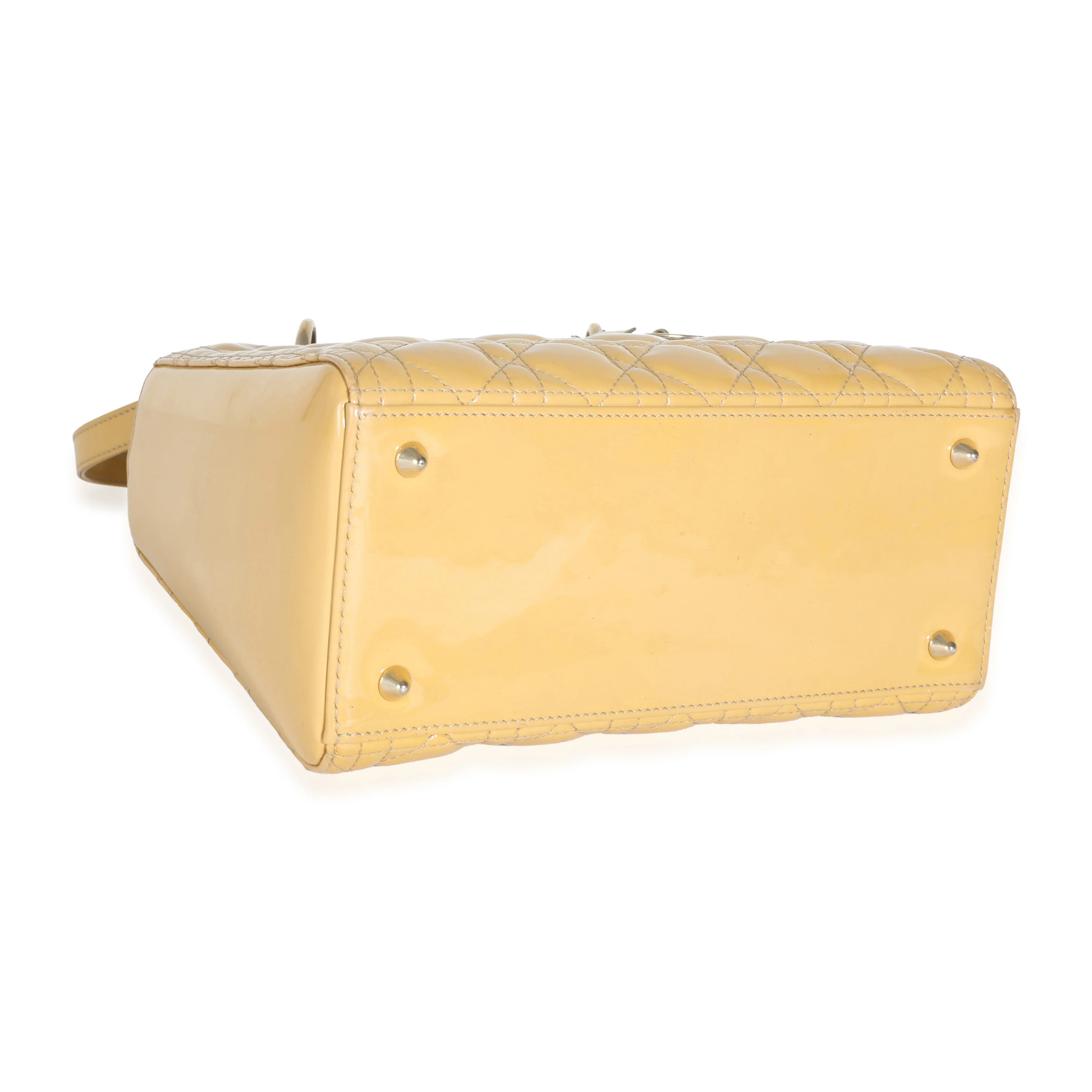 Beige Patent Cannage Medium Lady Dior - Image 6