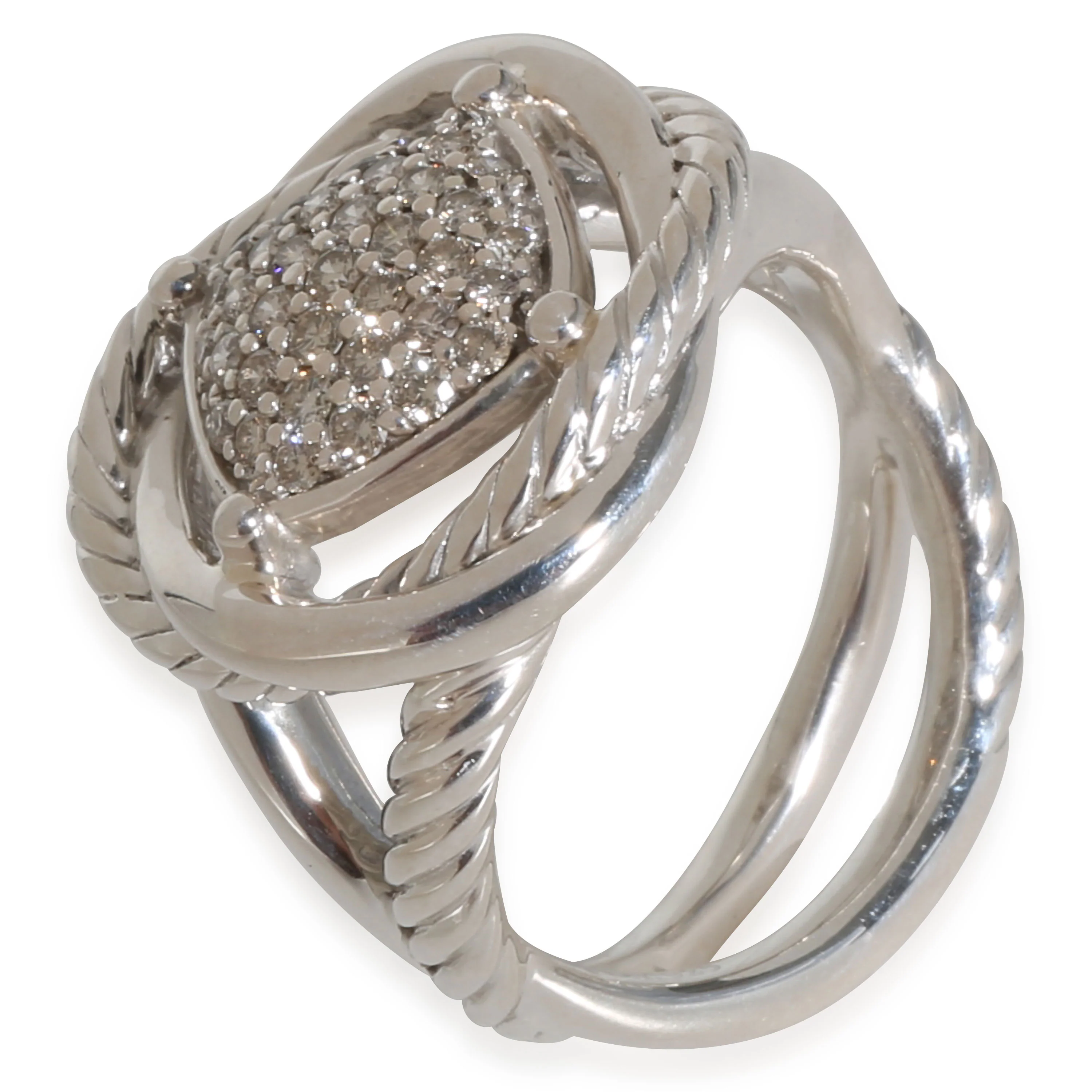 Infinity Diamond Ring in Sterling Silver 0.33 CTW - Image 3