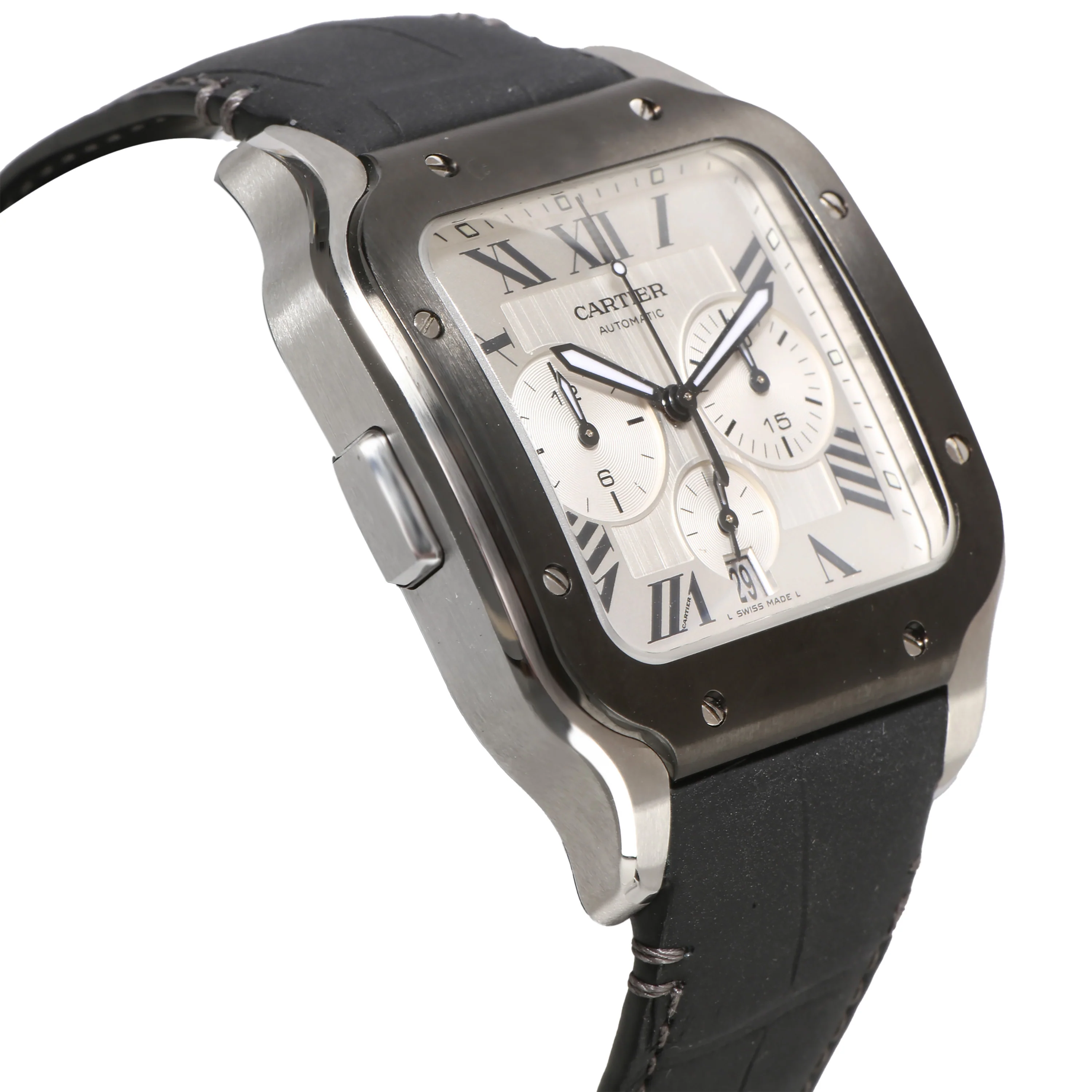 Santos de Cartier Chrono WSSA0017 Mens Watch in  Stainless Steel - Image 2