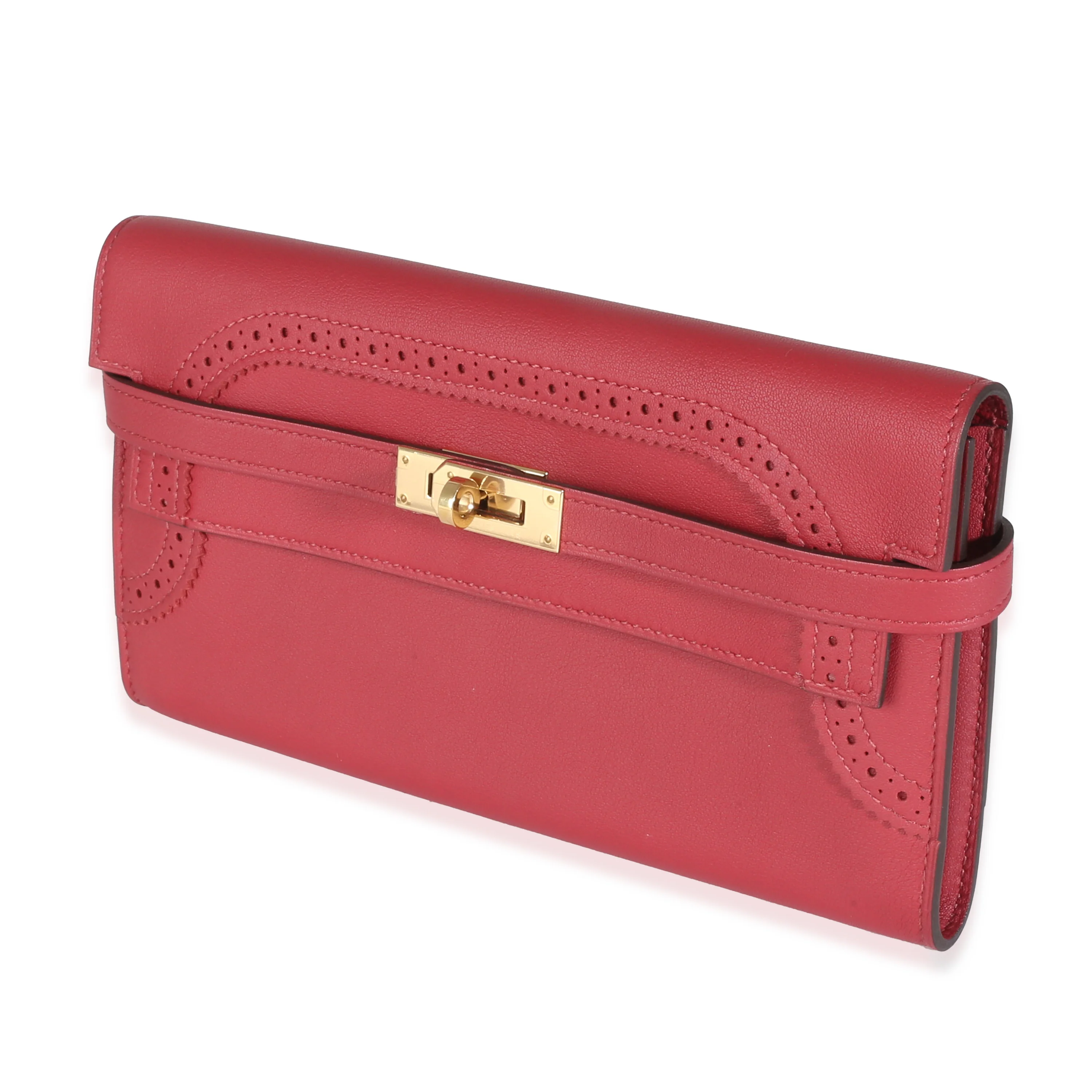 Rouge Grenat Swift Ghillies Kelly Longue Wallet GHW - Image 2