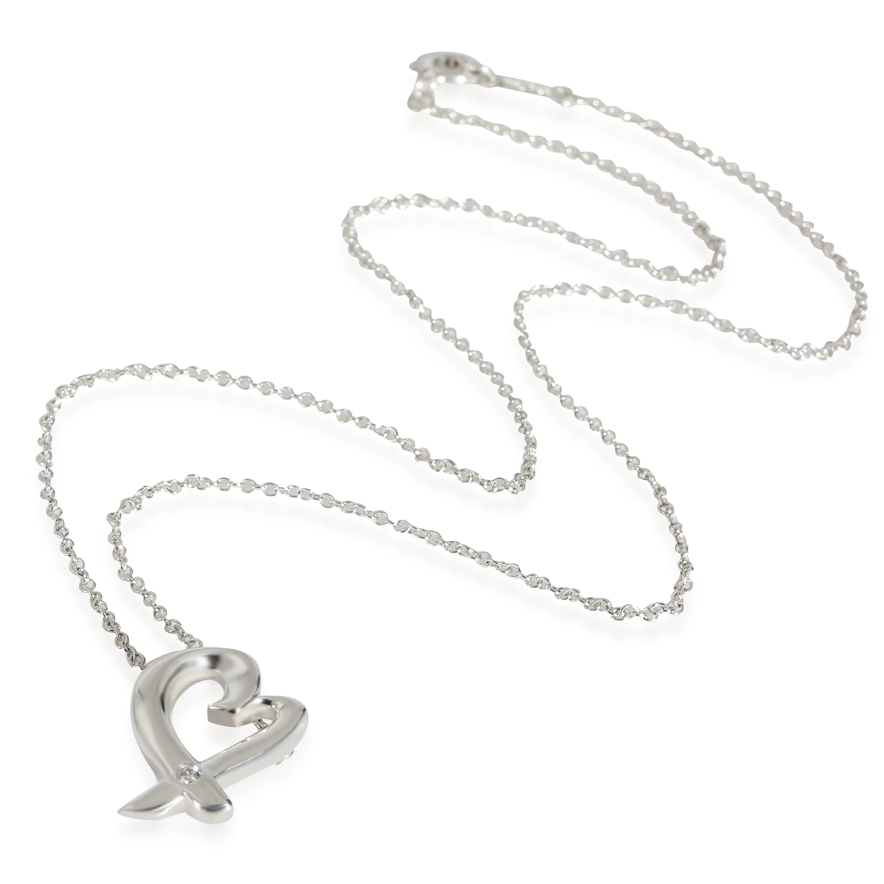 Paloma Picasso Loving Heart Diamond Pendant Sterling Silver - Image 2