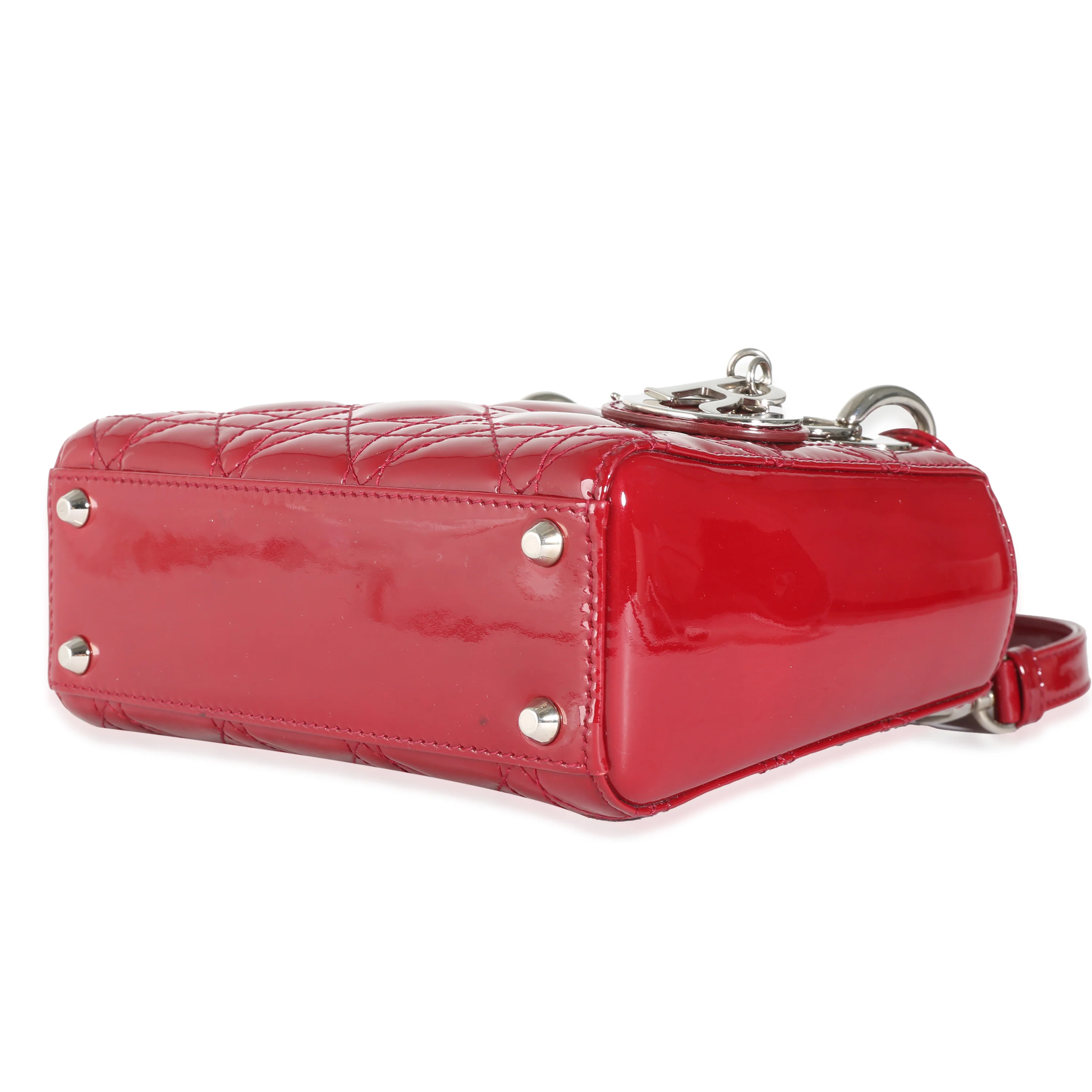 Red Patent Cannage Mini Lady Dior - Image 7