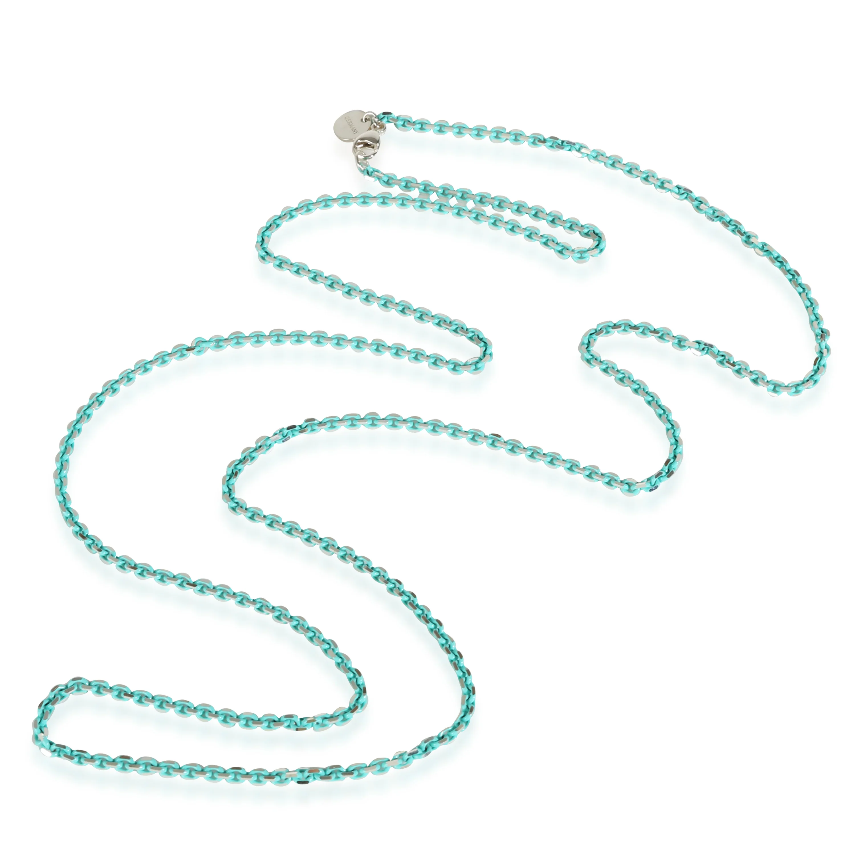Sparkle Chain With Blue Enamel in Sterling Silver - Image 2