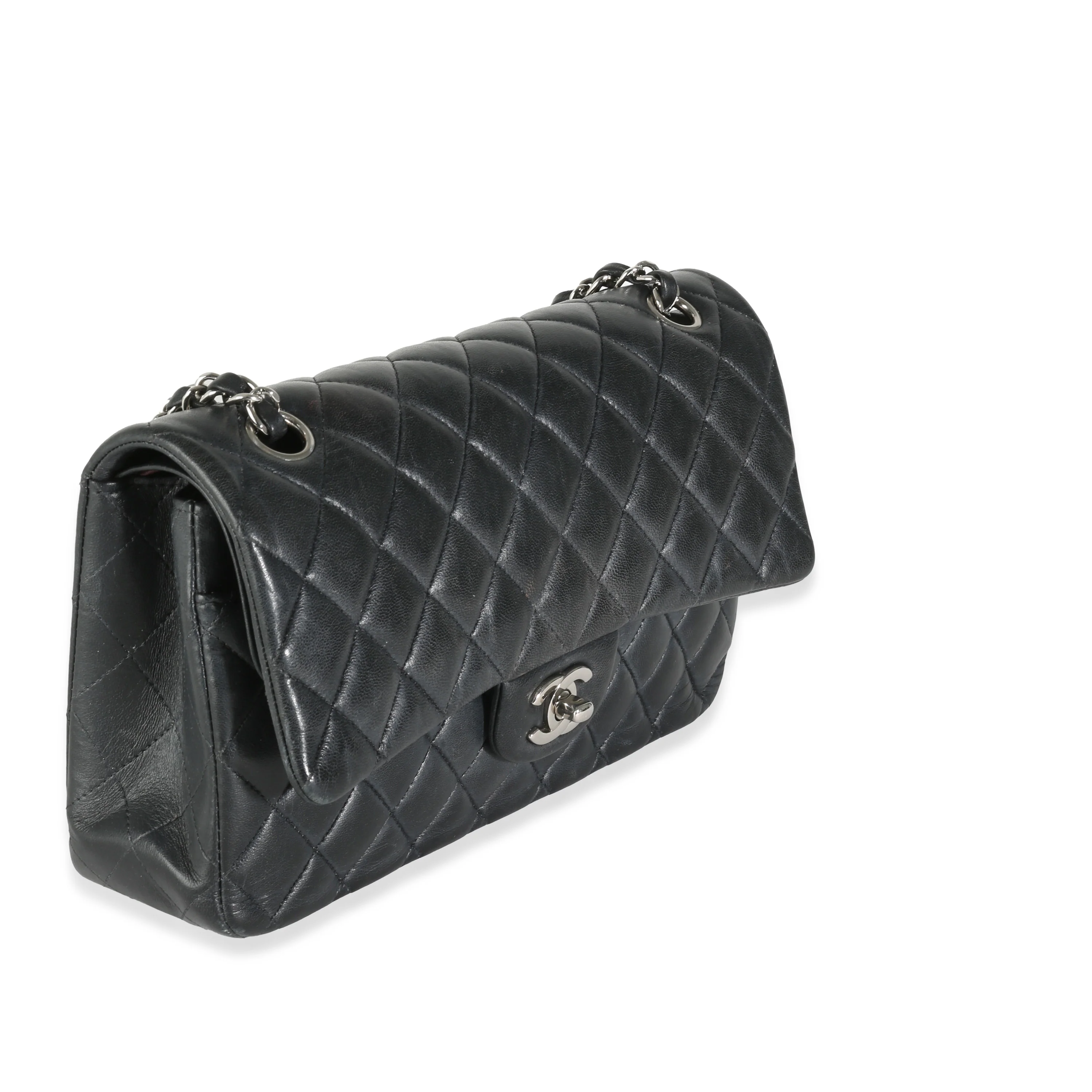 Black Quilted Lambskin Medium Classic Double Flap Bag - Image 3