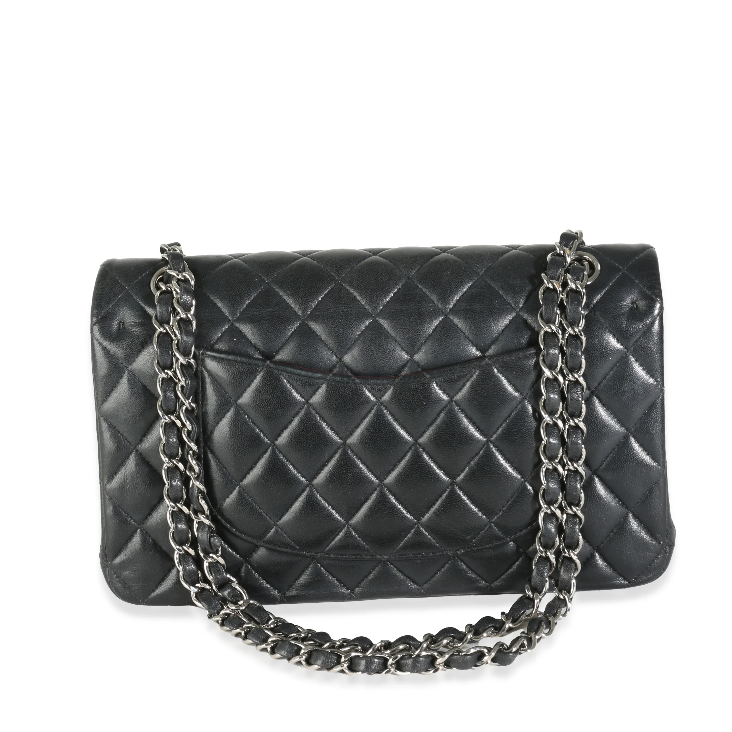 Black Quilted Lambskin Medium Classic Double Flap Bag - Image 4