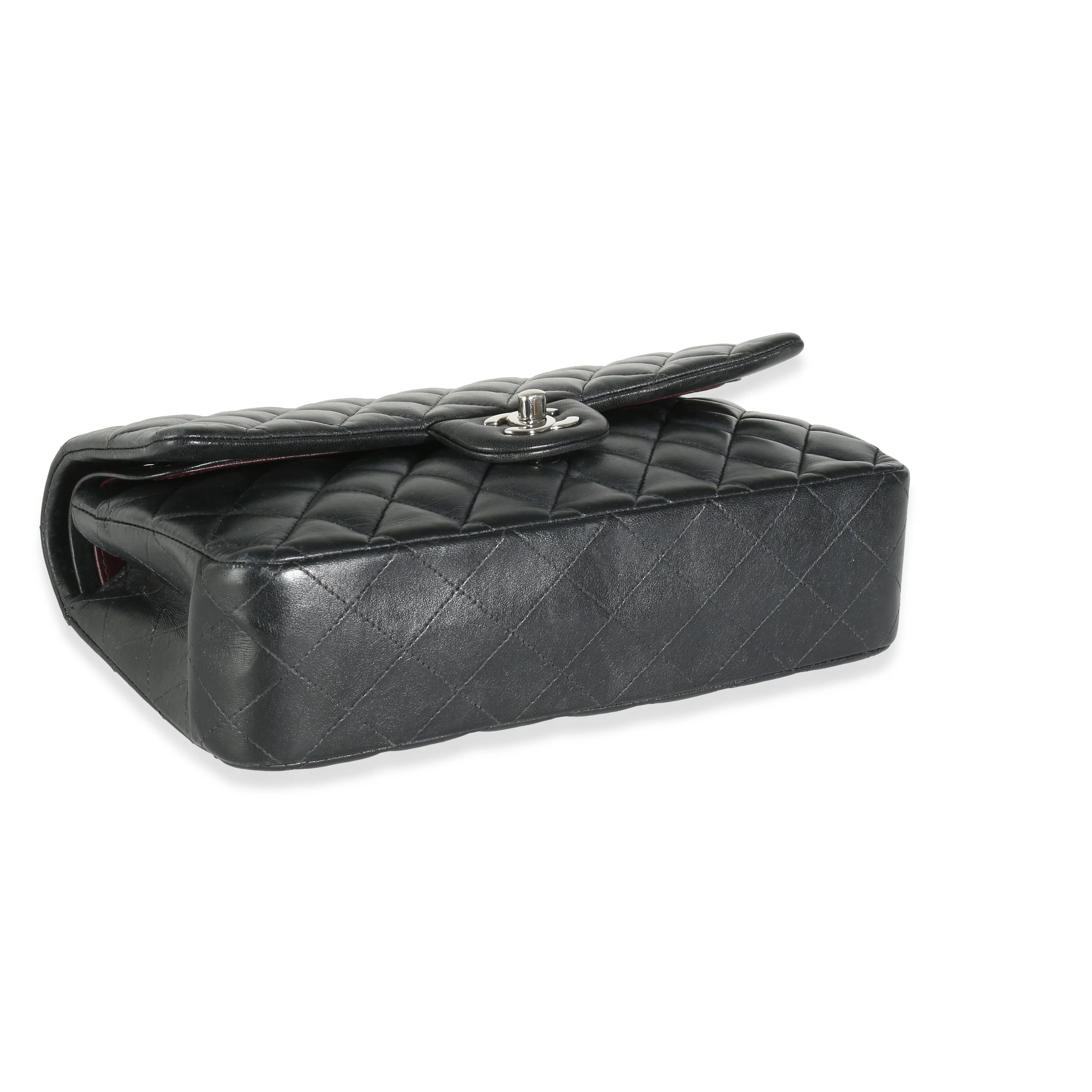 Black Quilted Lambskin Medium Classic Double Flap Bag - Image 6