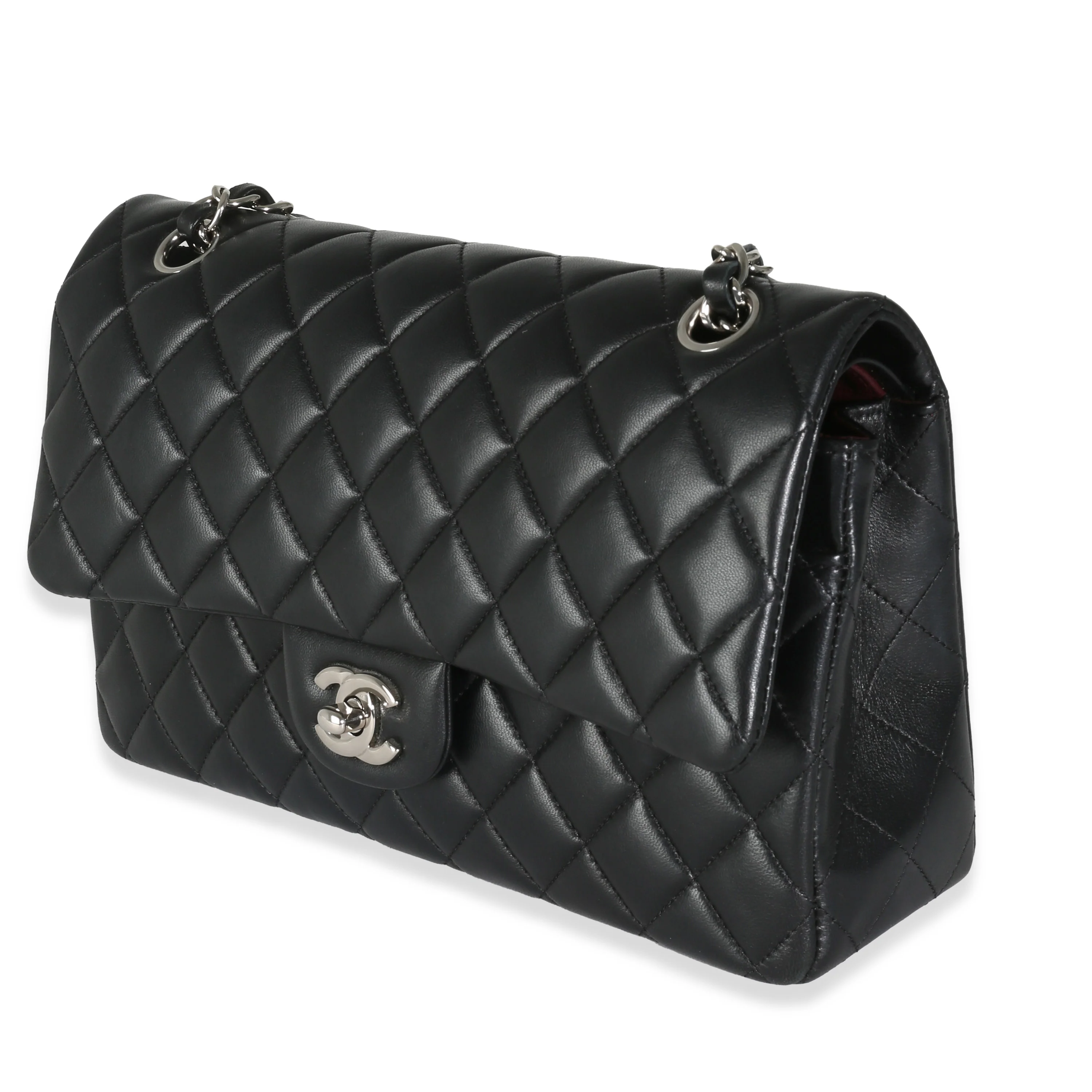 Black Quilted Lambskin Medium Classic Double Flap Bag - Image 2