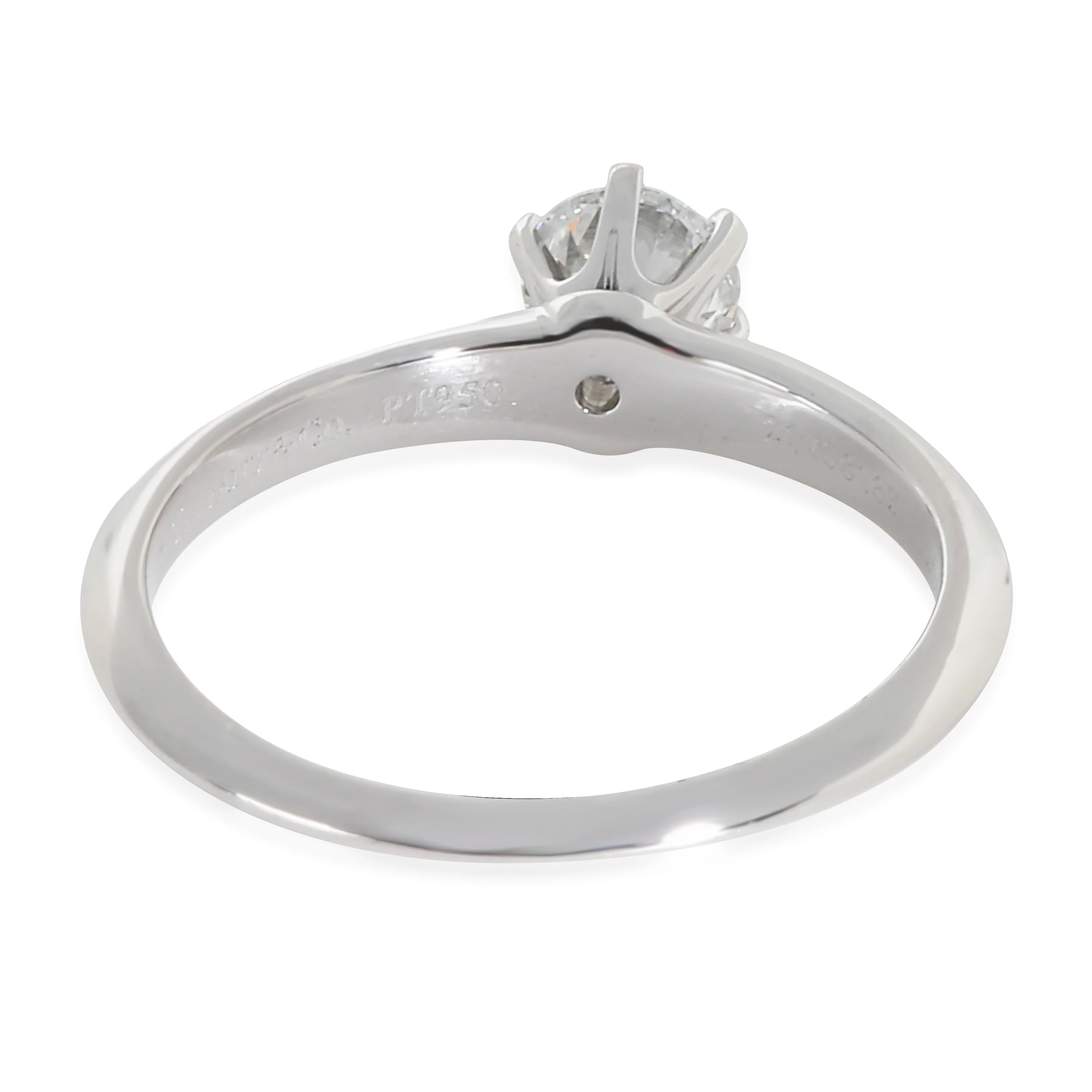 Solitaire Diamond Engagement Ring in Platinum F VVS2 0.52 CTW - Image 4