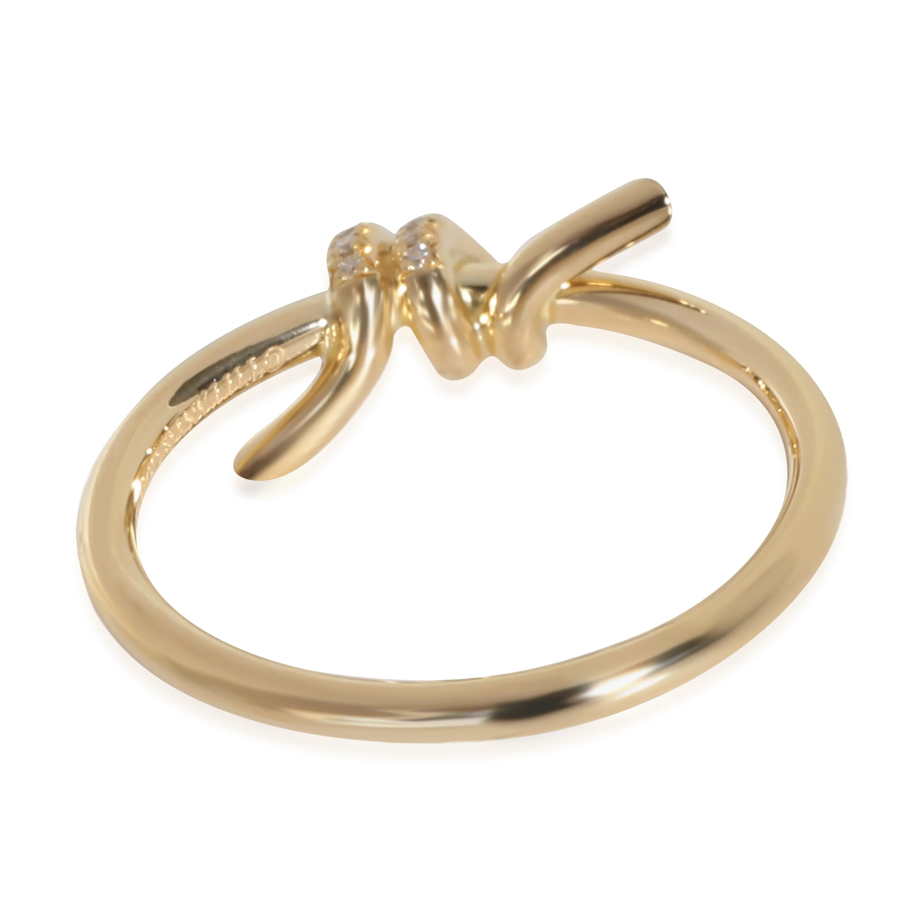 Tiffany Knot Ring in 18k Yellow Gold 0.05 CTW - Image 4