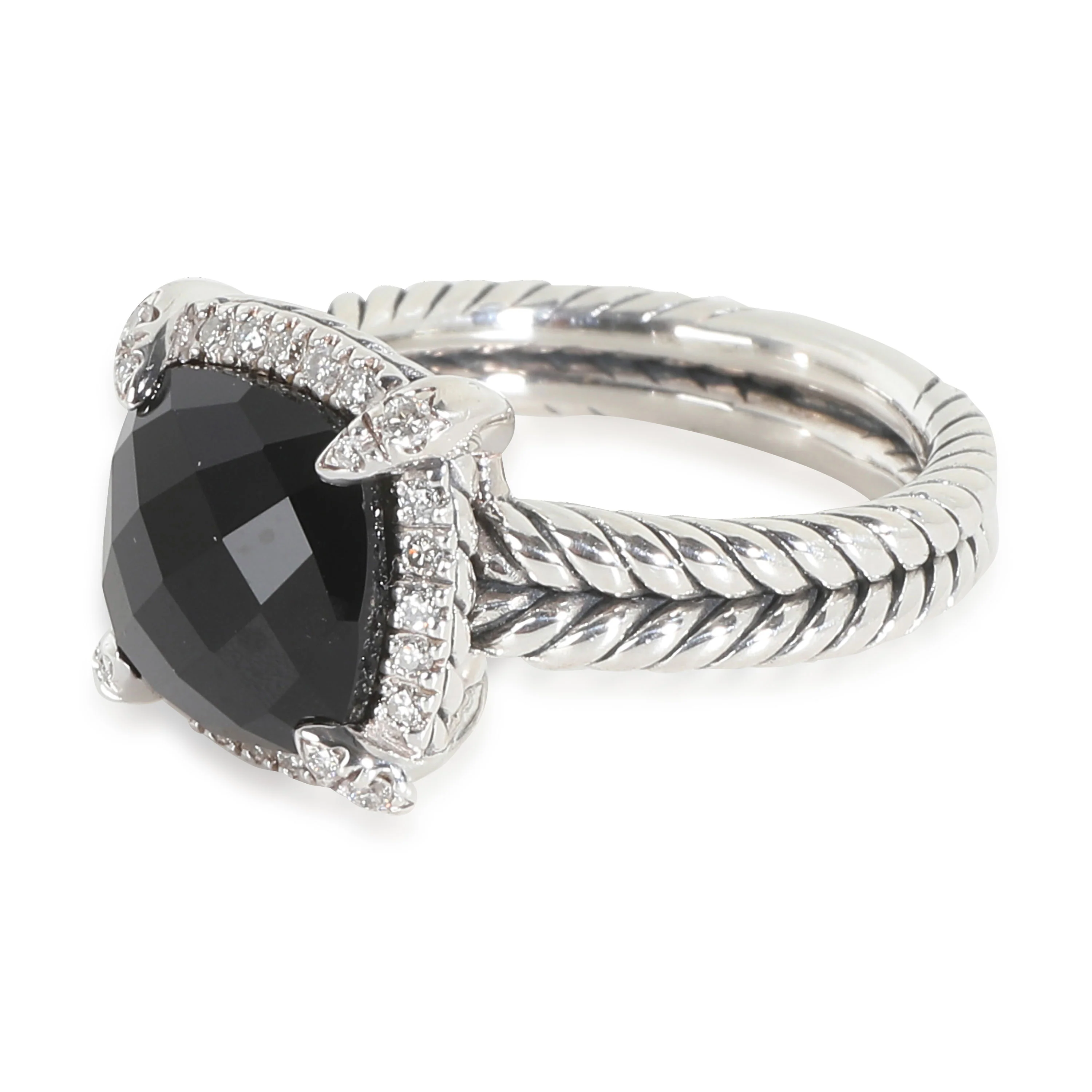 Chatelaine Onyx Ring in Sterling Silver 0.14 CTW - Image 2