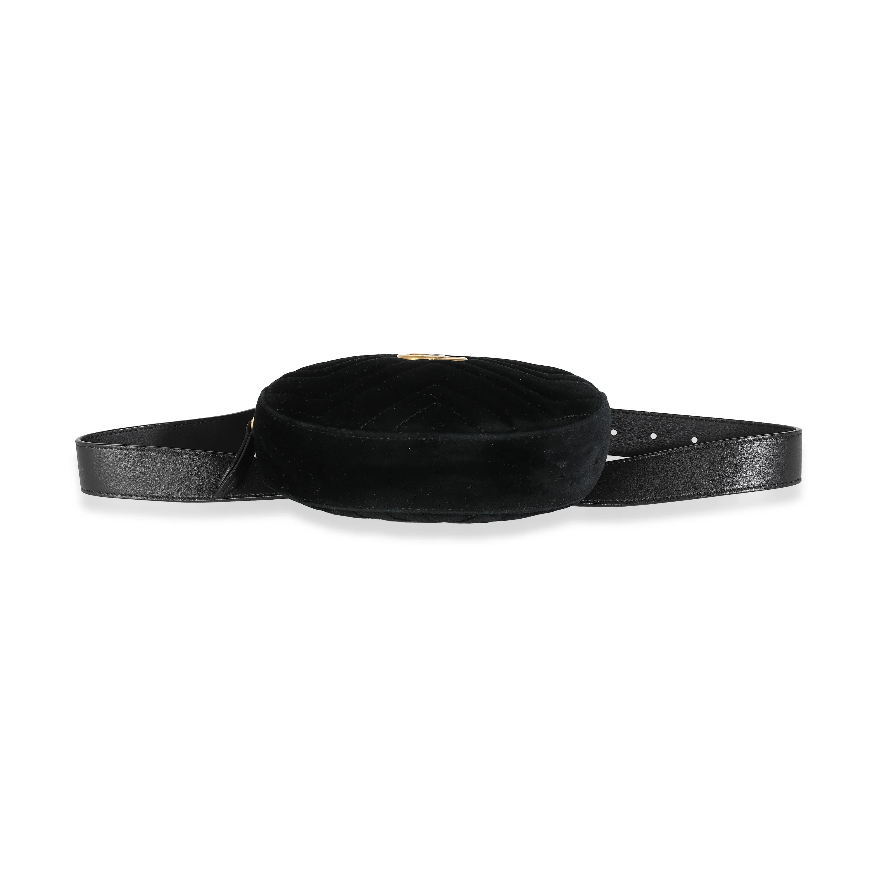 Black Matelasse Velvet GG Marmont Belt Bag - Image 5
