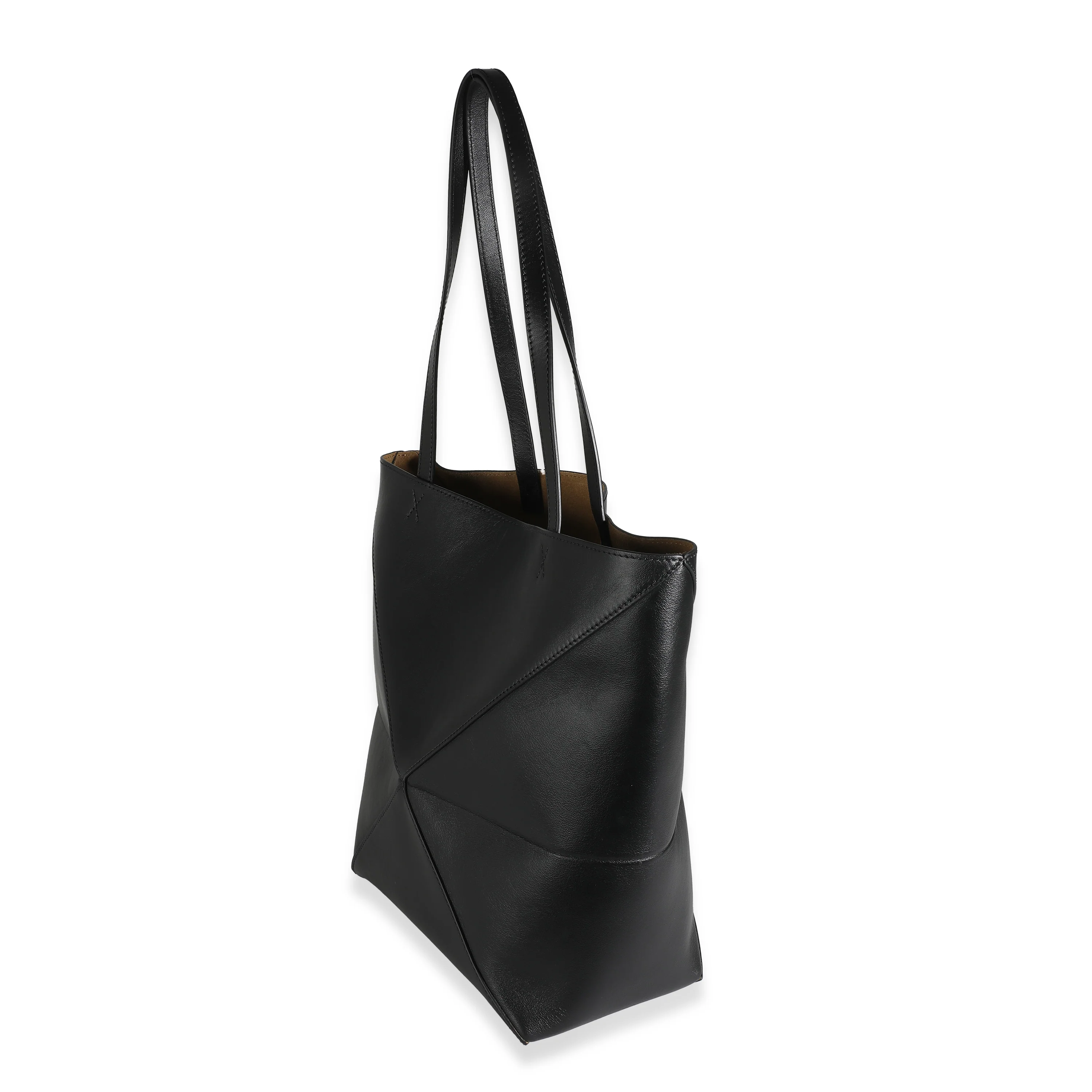 Black Calfskin Medium Puzzle Fold Tote - Image 2