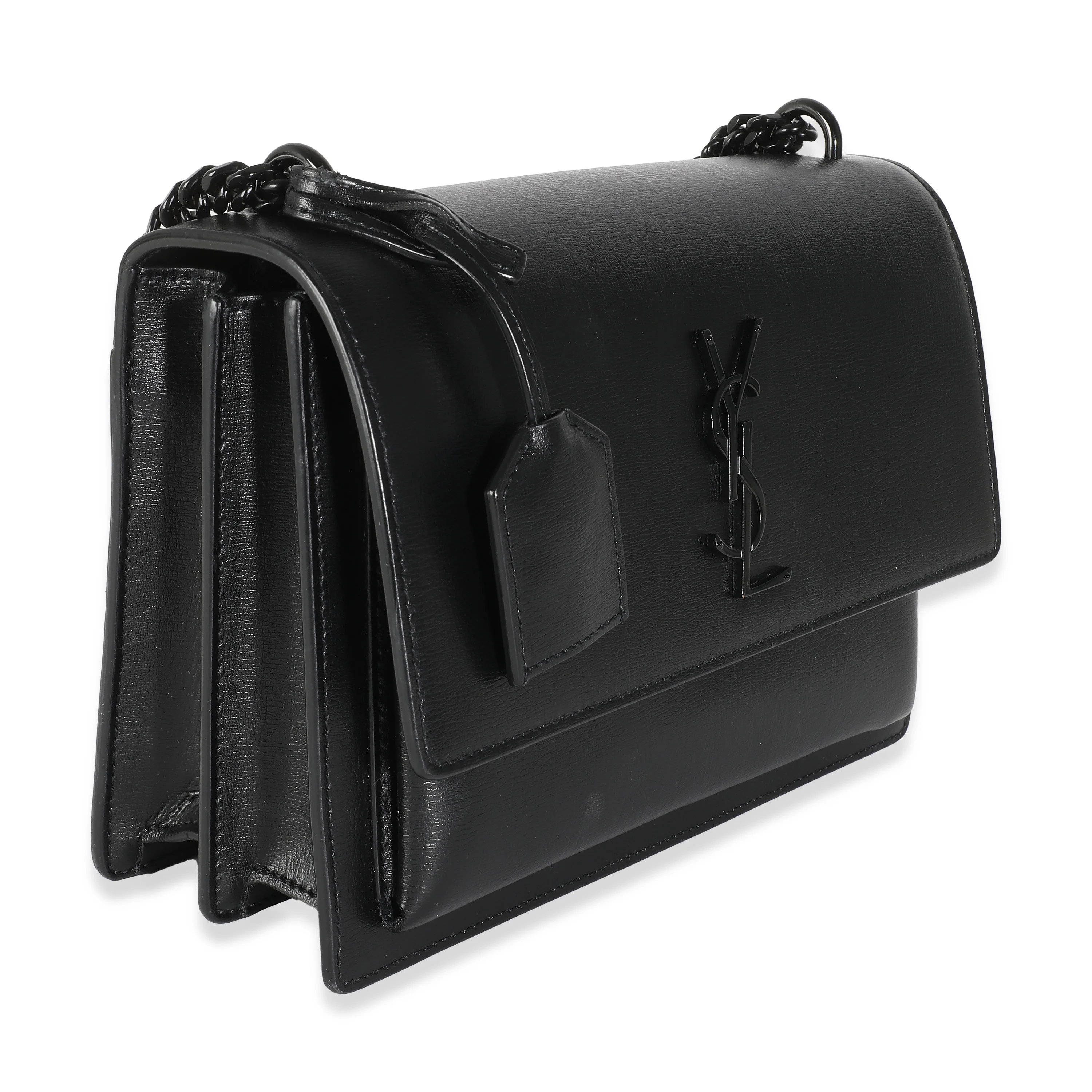 Black Calfskin Medium Monogram Sunset Chain Bag - Image 2