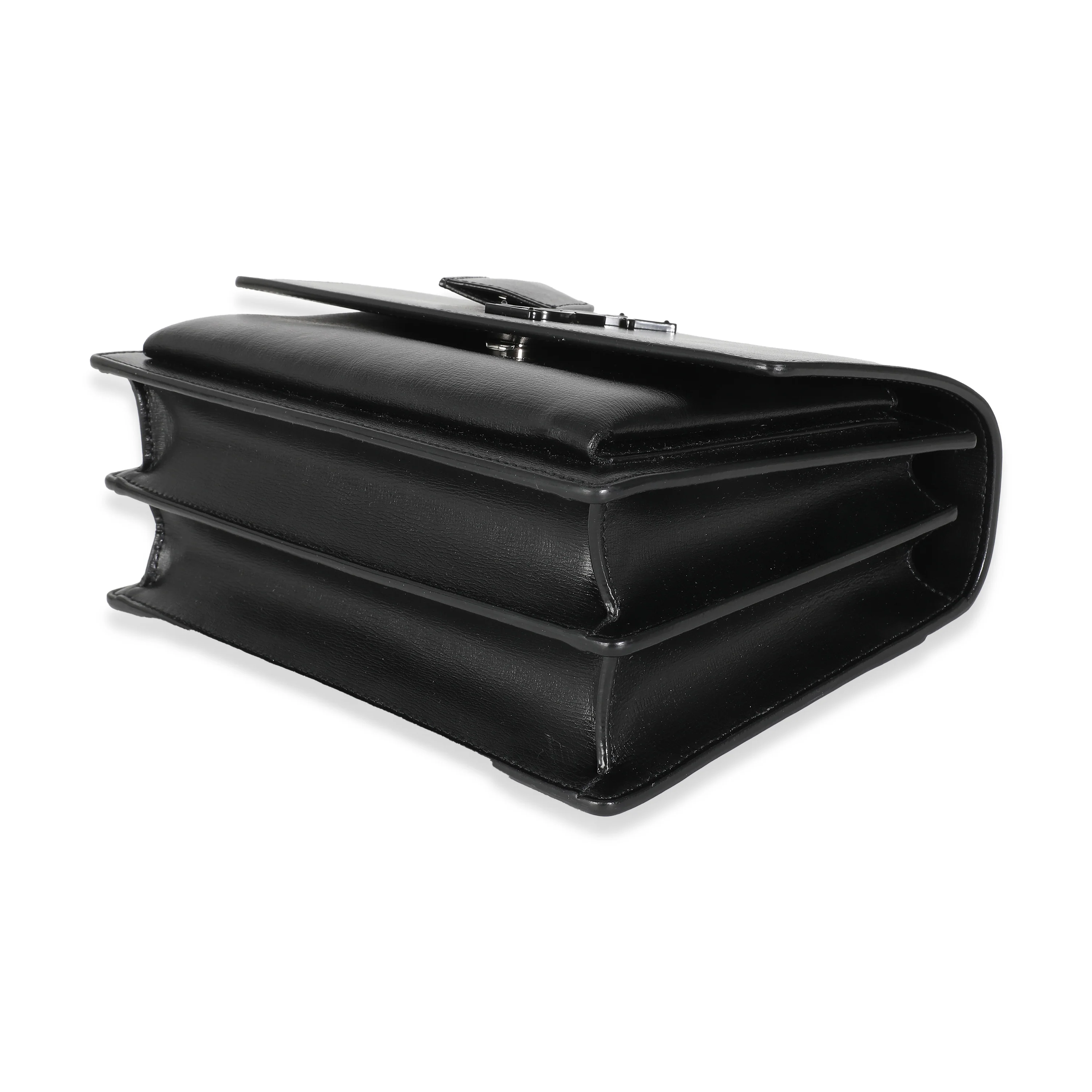 Black Calfskin Medium Monogram Sunset Chain Bag - Image 7