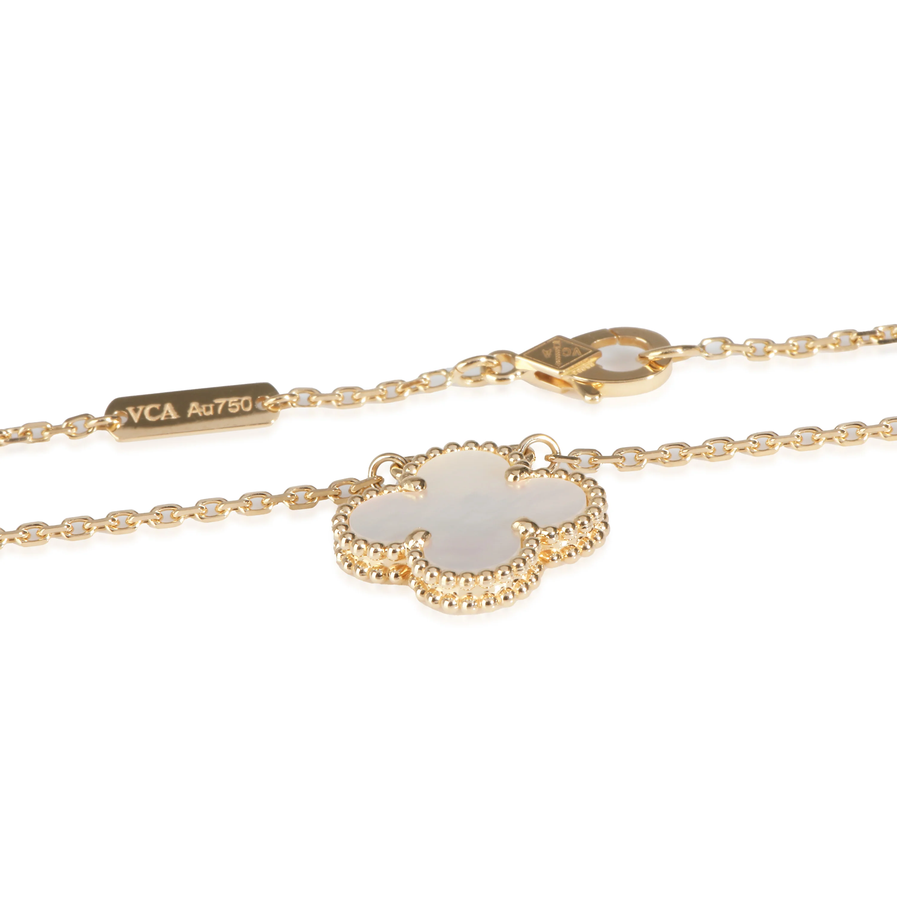 Alhambra Mother Of Pearl Pendant in 18k Yellow Gold - Image 3