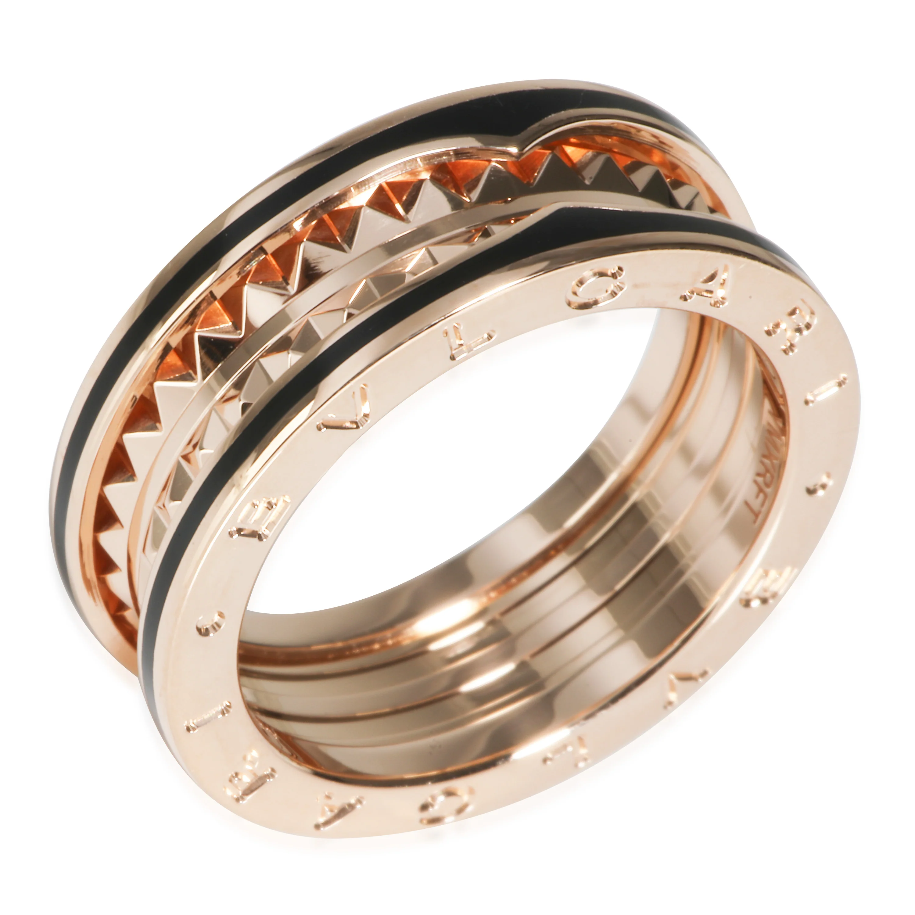 B.zero1 Ring in 18k Rose Gold/Ceramic - Image 3